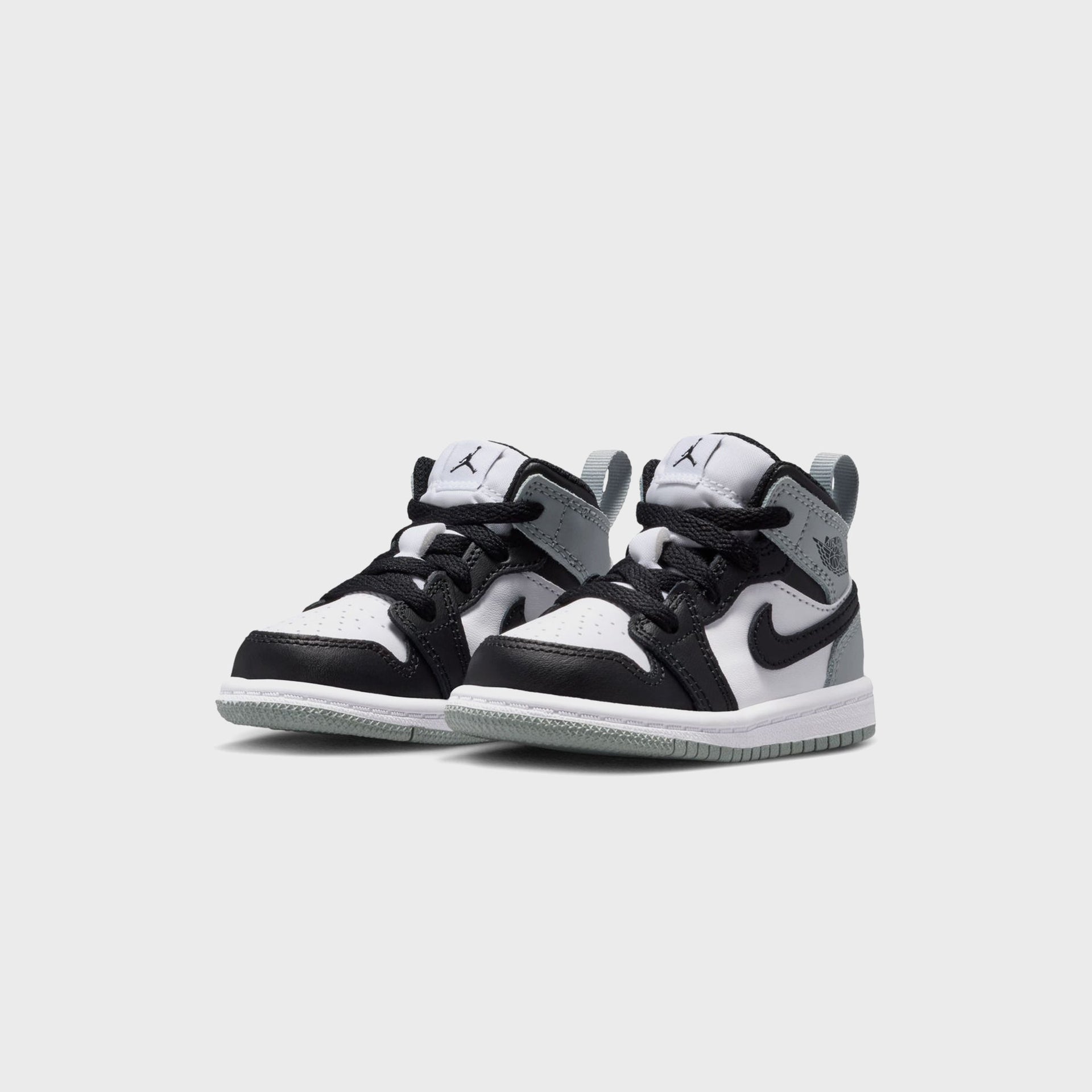 Jordan TD Air Jordan 1 Mid - White / Black / Light Smoke Grey
