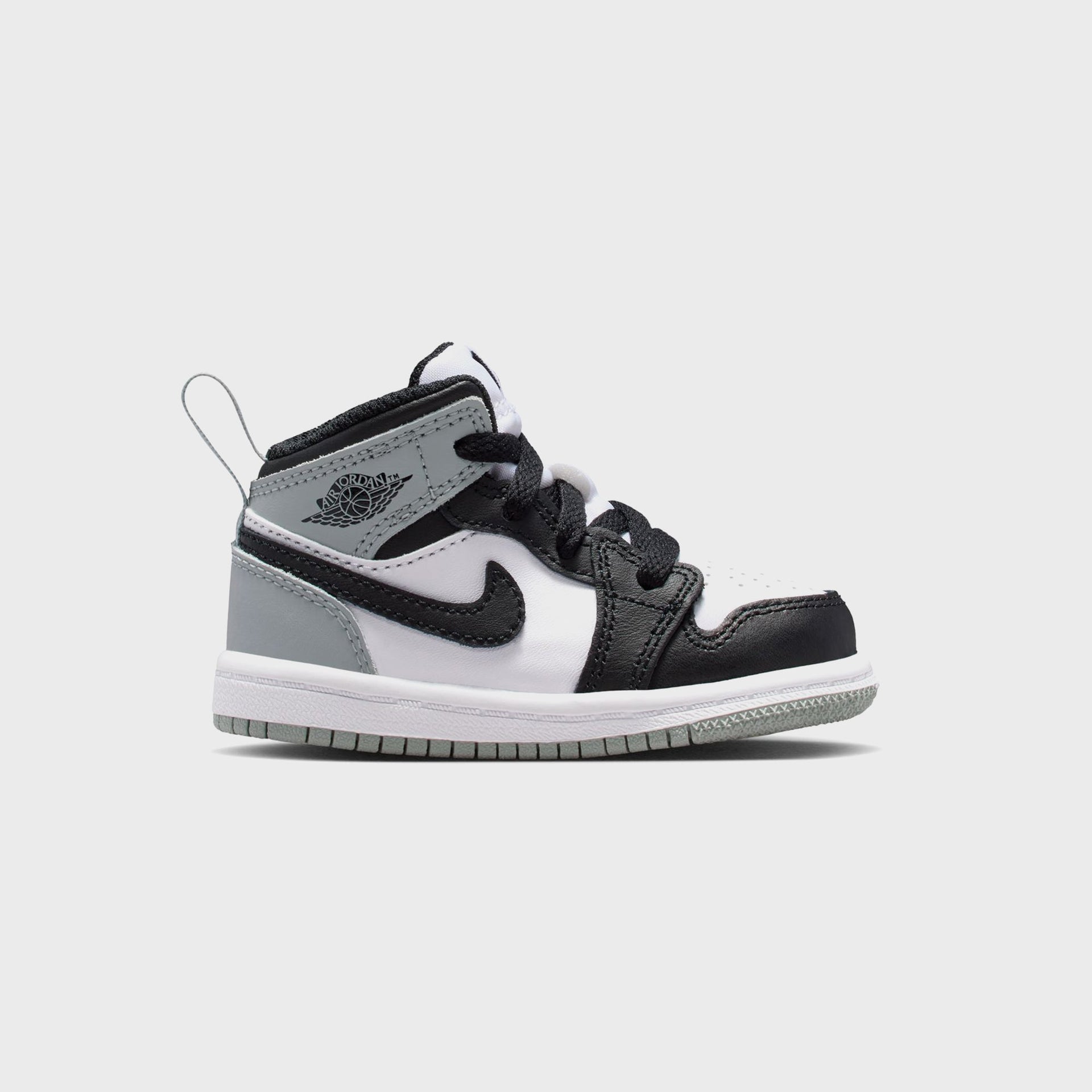 Jordan TD Air Jordan 1 Mid - White / Black / Light Smoke Grey