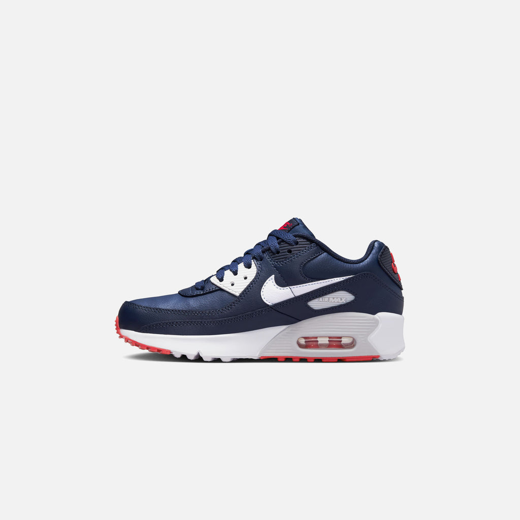 Nike air max 90 essential midnight navy white  and  red Clearance