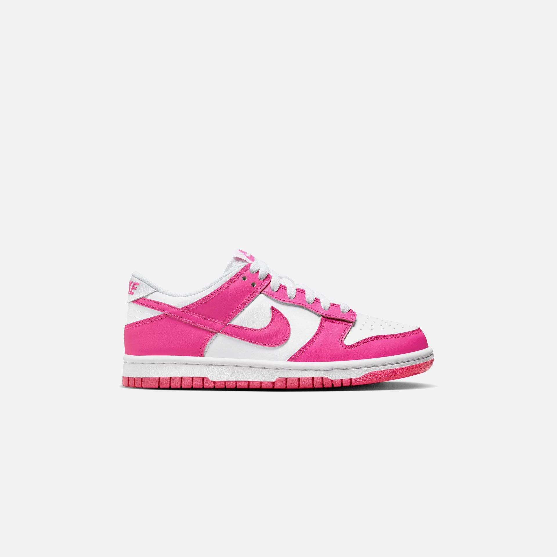 Nike GS Dunk Low - White / Laser Fuchsia