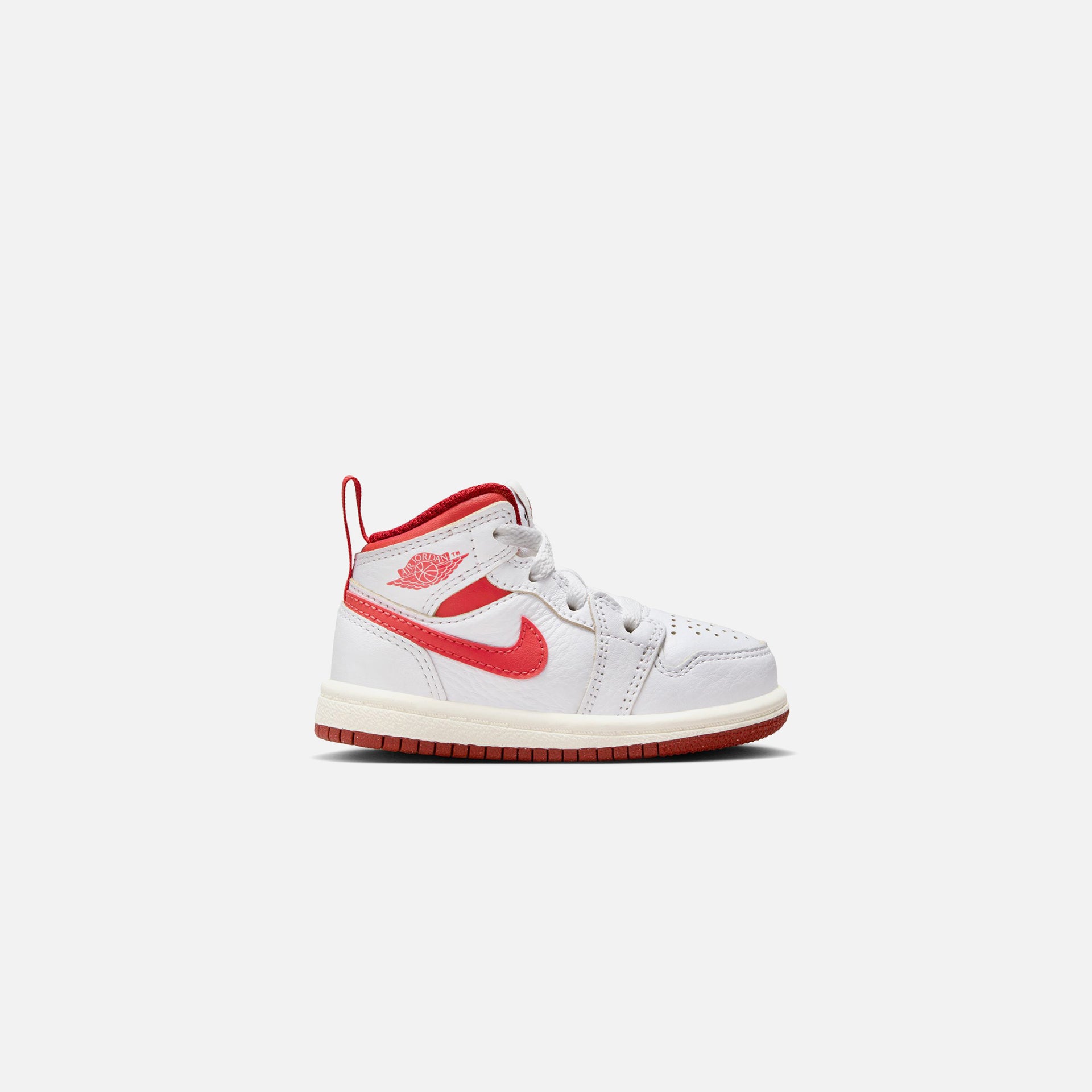 Nike TD Air Jordan 1 Mid SE - White / Lobster / Dune Red / Sail