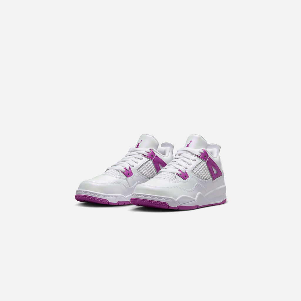 Nike PS Air Jordan 4 Retro - White / Hyper Violet