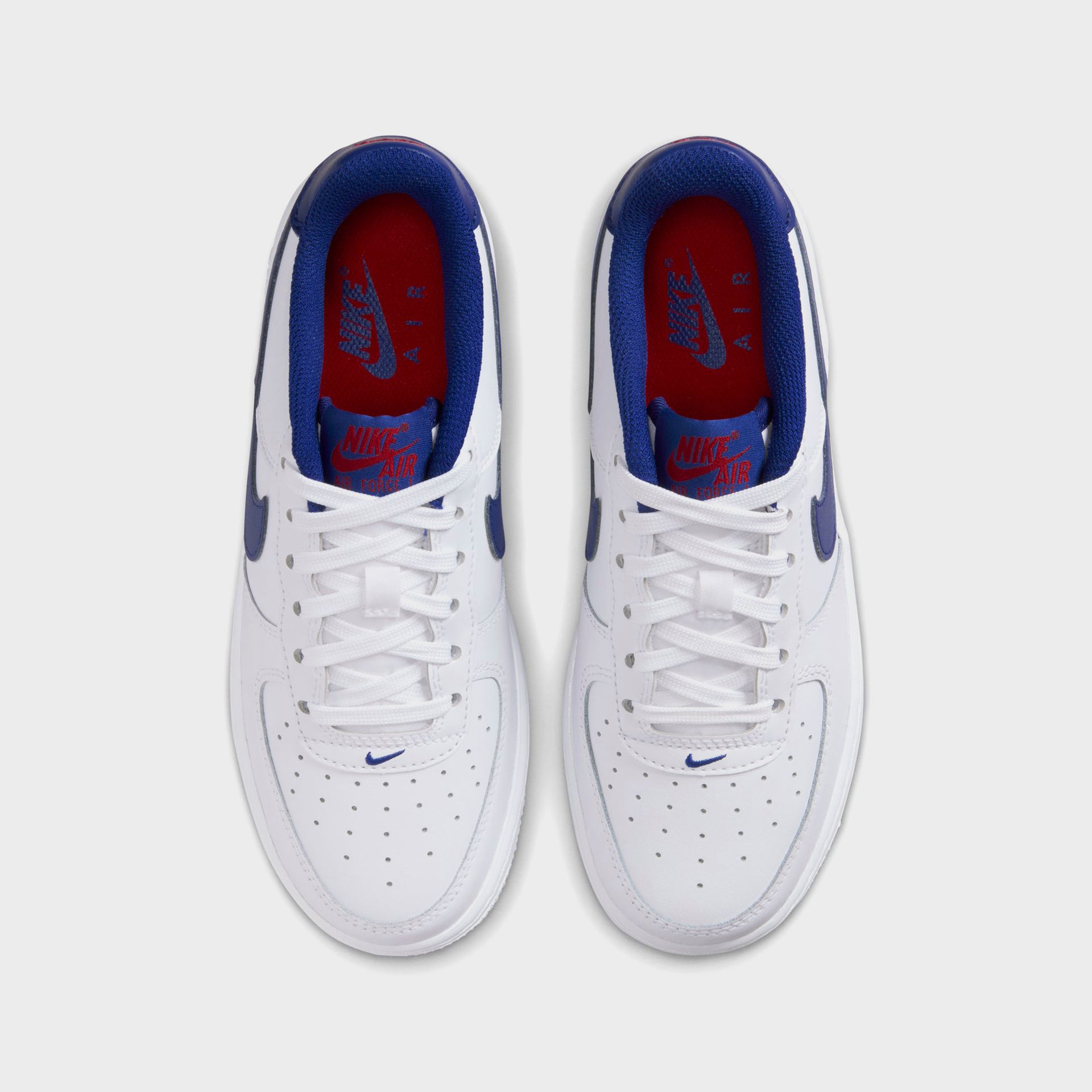 Nike GS Air Force 1 - White / University Red / Deep Royal Blue