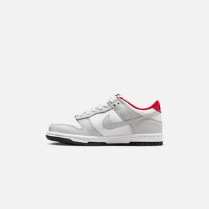 Nike GS Dunk Low SE- Grey / Red