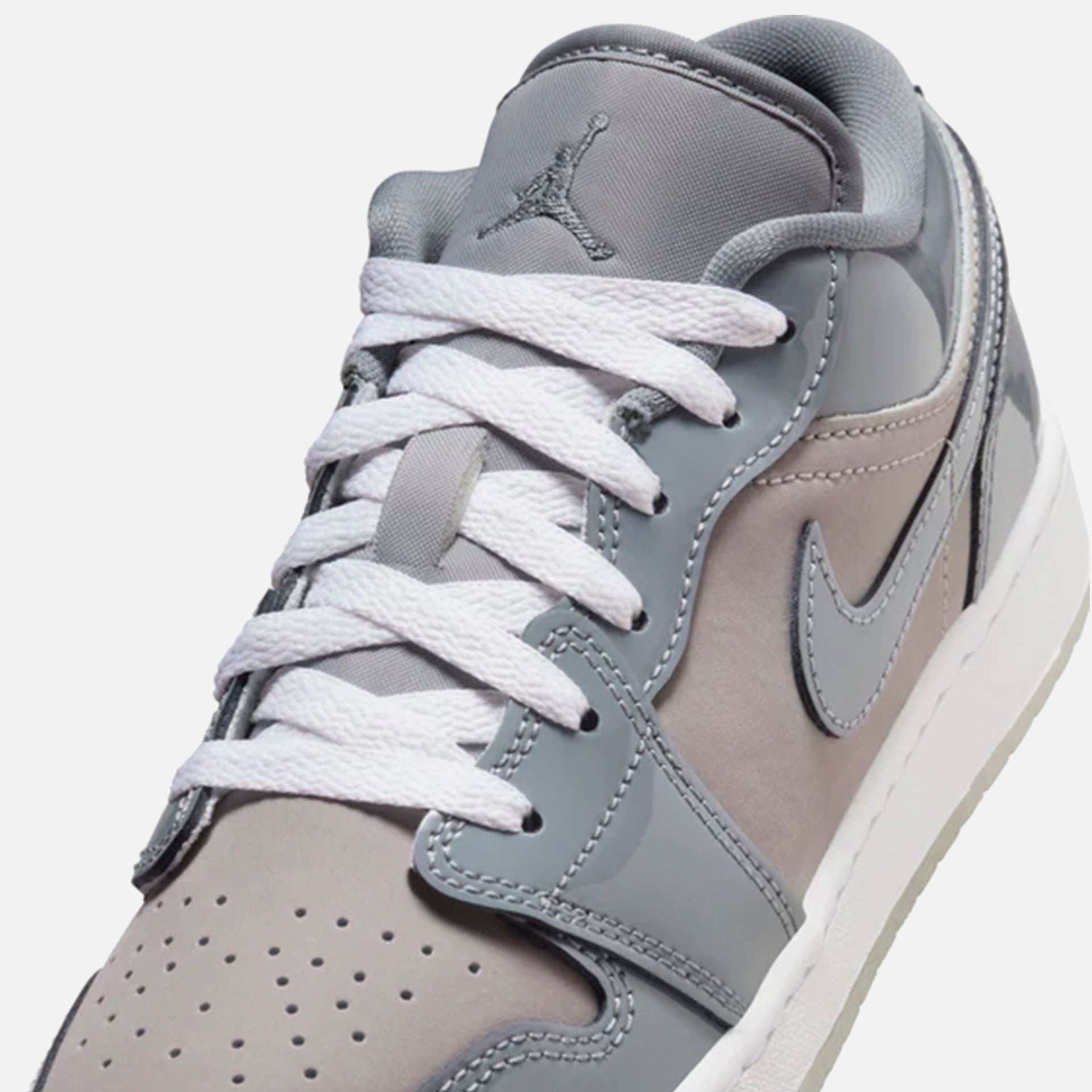 Jordan GS Air Jordan 1 Low SE - Medium Grey / White / Cool Grey