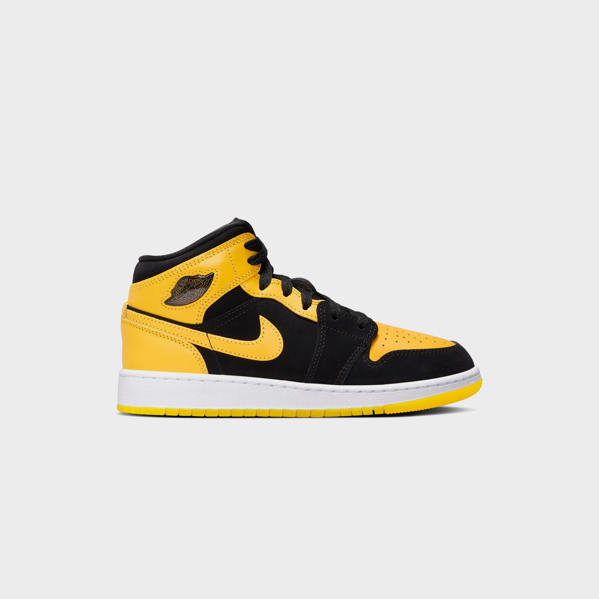 Nike GS Air Jordan 1 Mid SE - Black / White / Varsity Maize