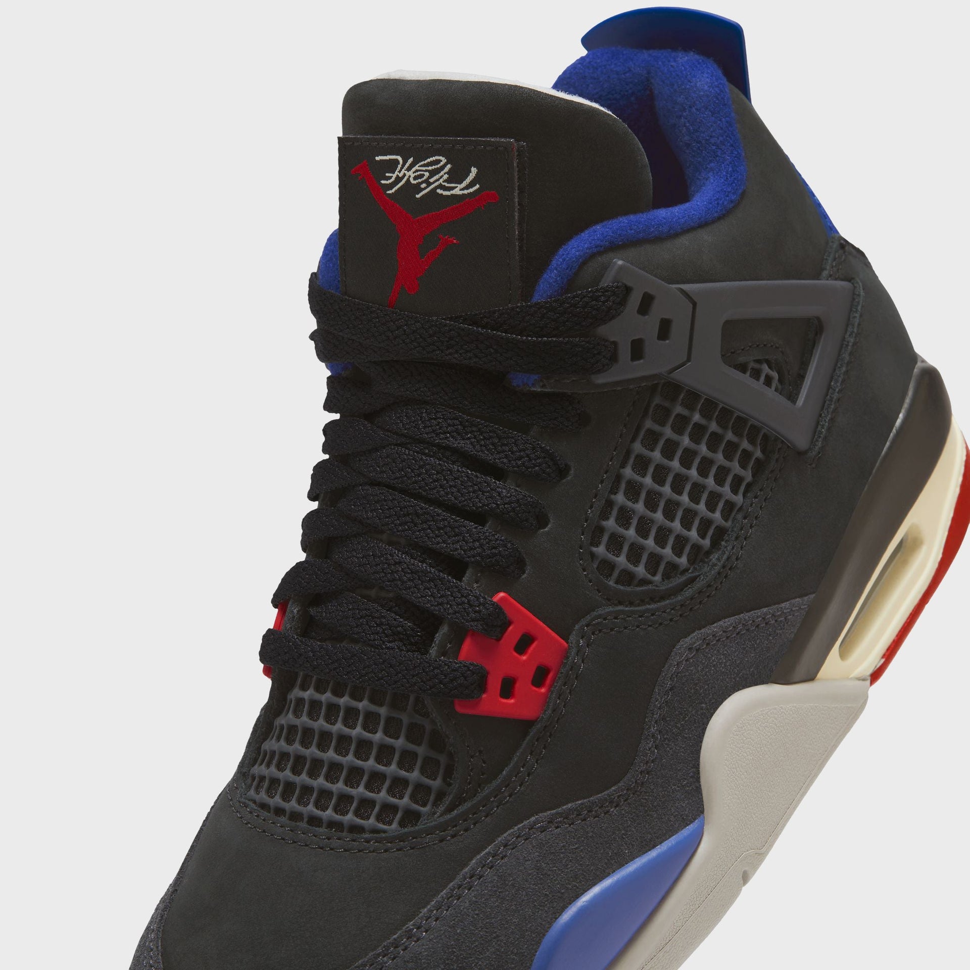 Jordan TD Air Jordan 4 Retro OG Rare Air - Black / Fire Red / Deep Royal Blue /  Dark Smoke Grey / Tech Grey