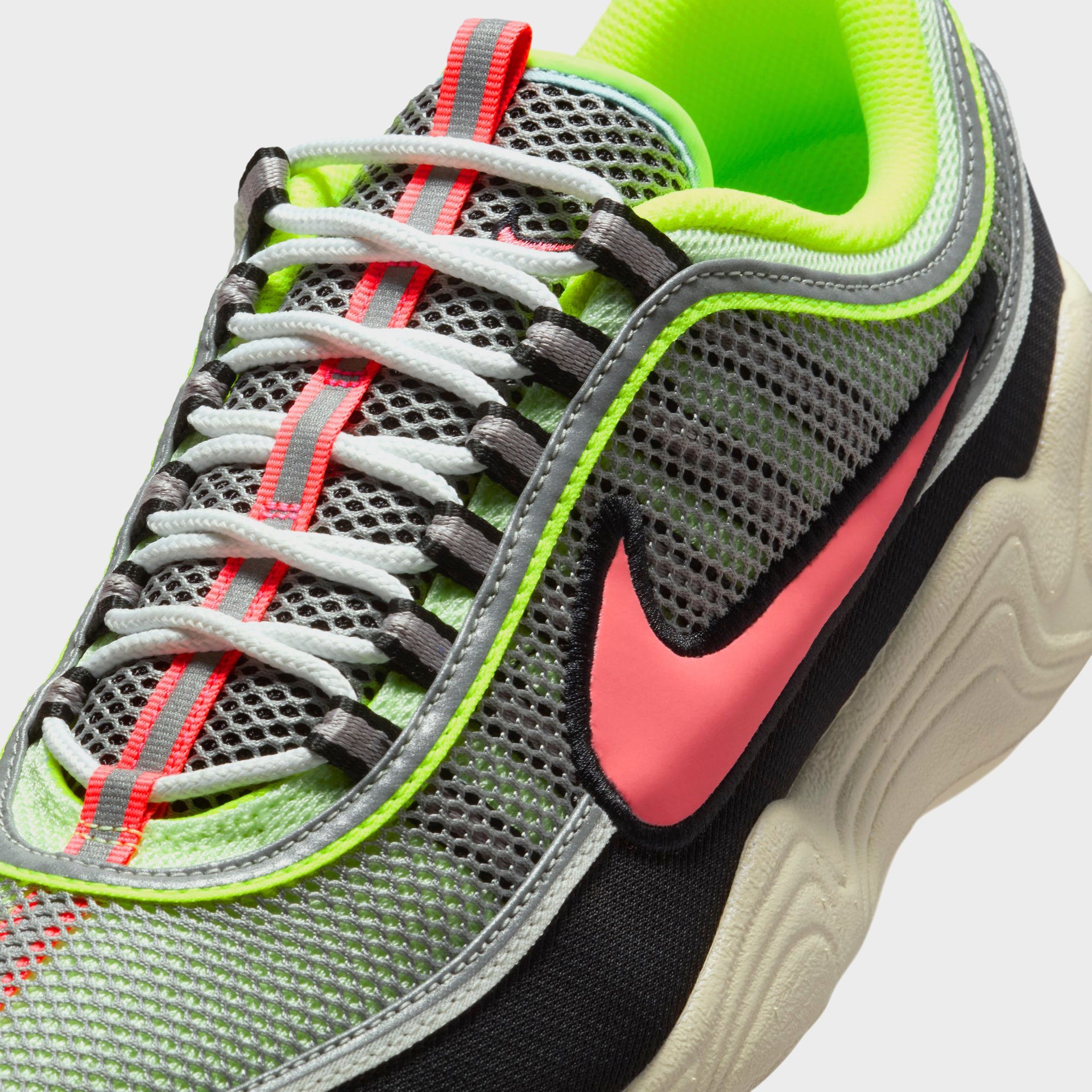 Nike Air Zoom Spiridon - Barely Volt / Hot Punch / Metallic Silver / Summit White / Black