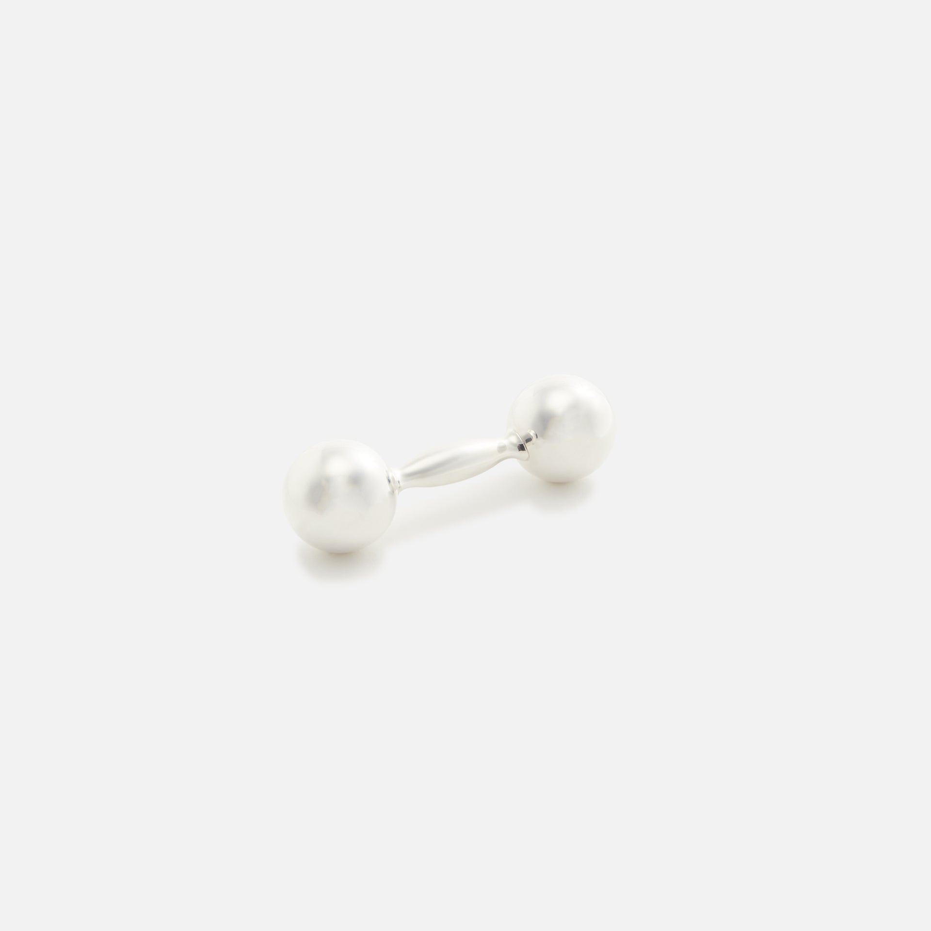 Areaware Harmony Ball Rattle Barbell - Silver