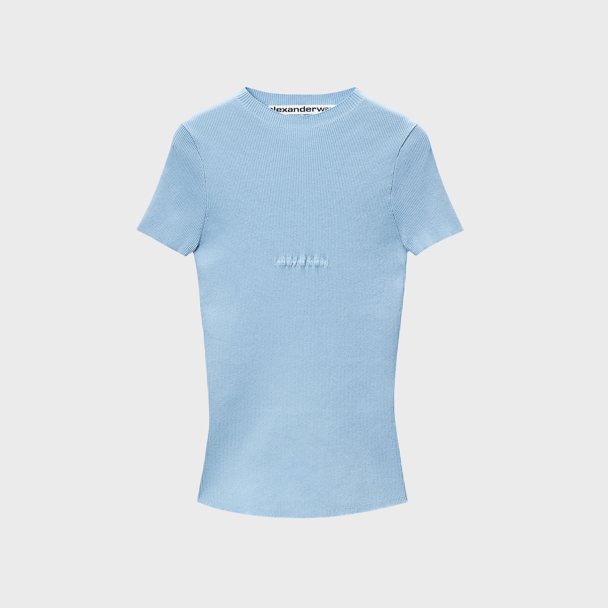 Alexander Wang Crewneck Top with Jacquard Logo - Blue – Kith
