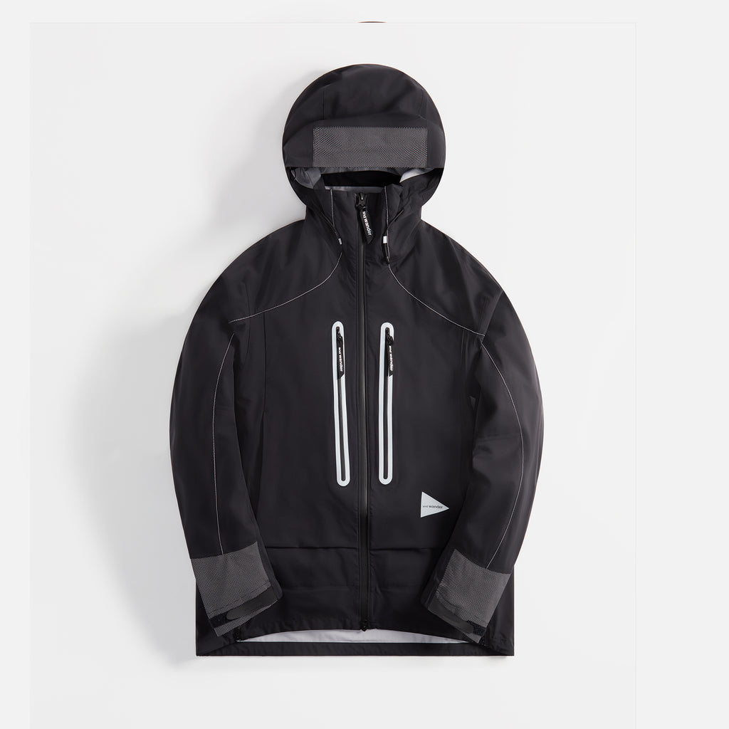 and wander Pertex Shield Rain Jacket - Black – Kith