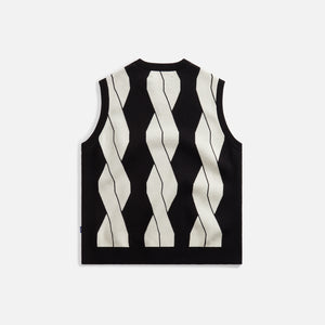 Awake NY Cable Sweater Vest - Black Multi