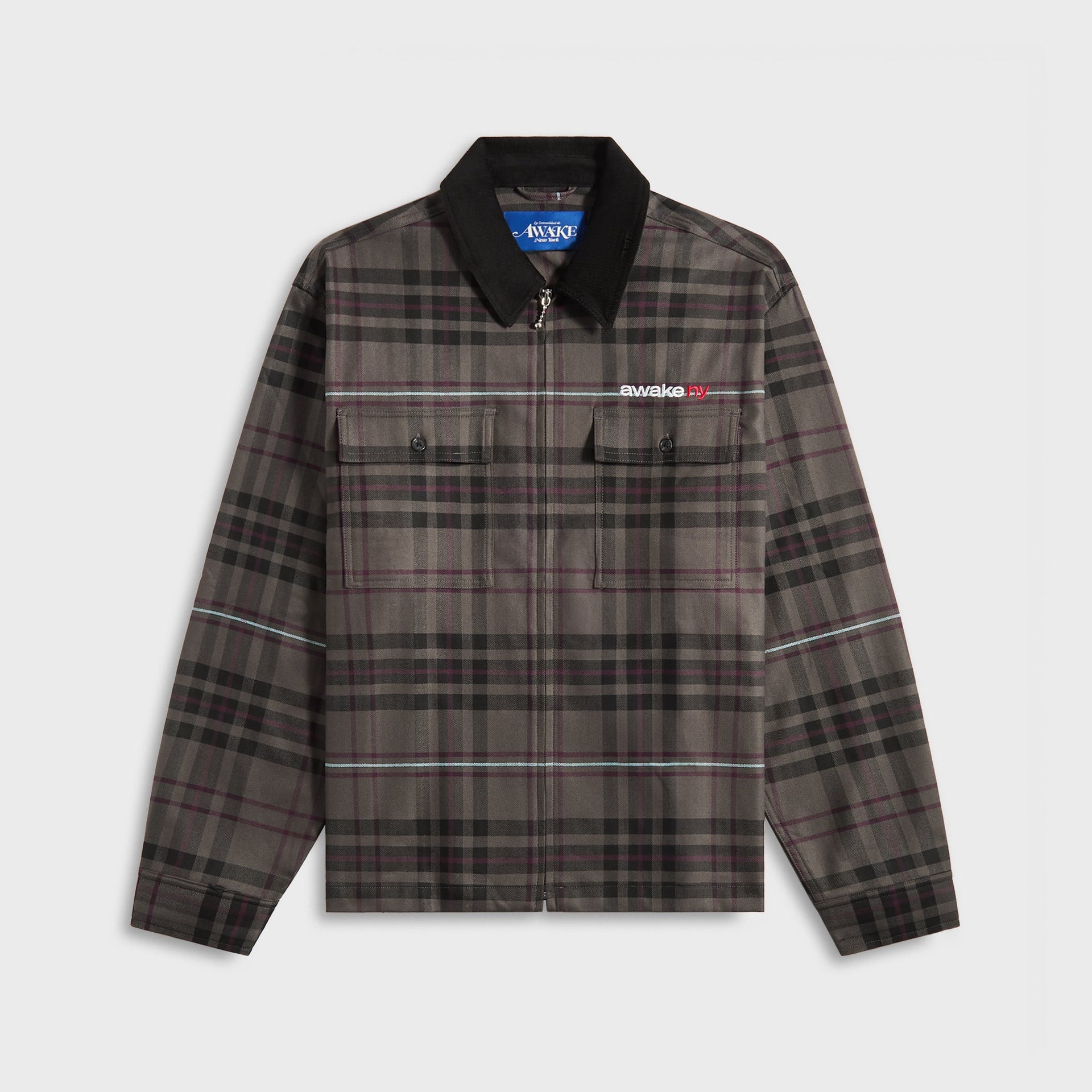 Awake NY Plaid Flannel Shirt in Brown