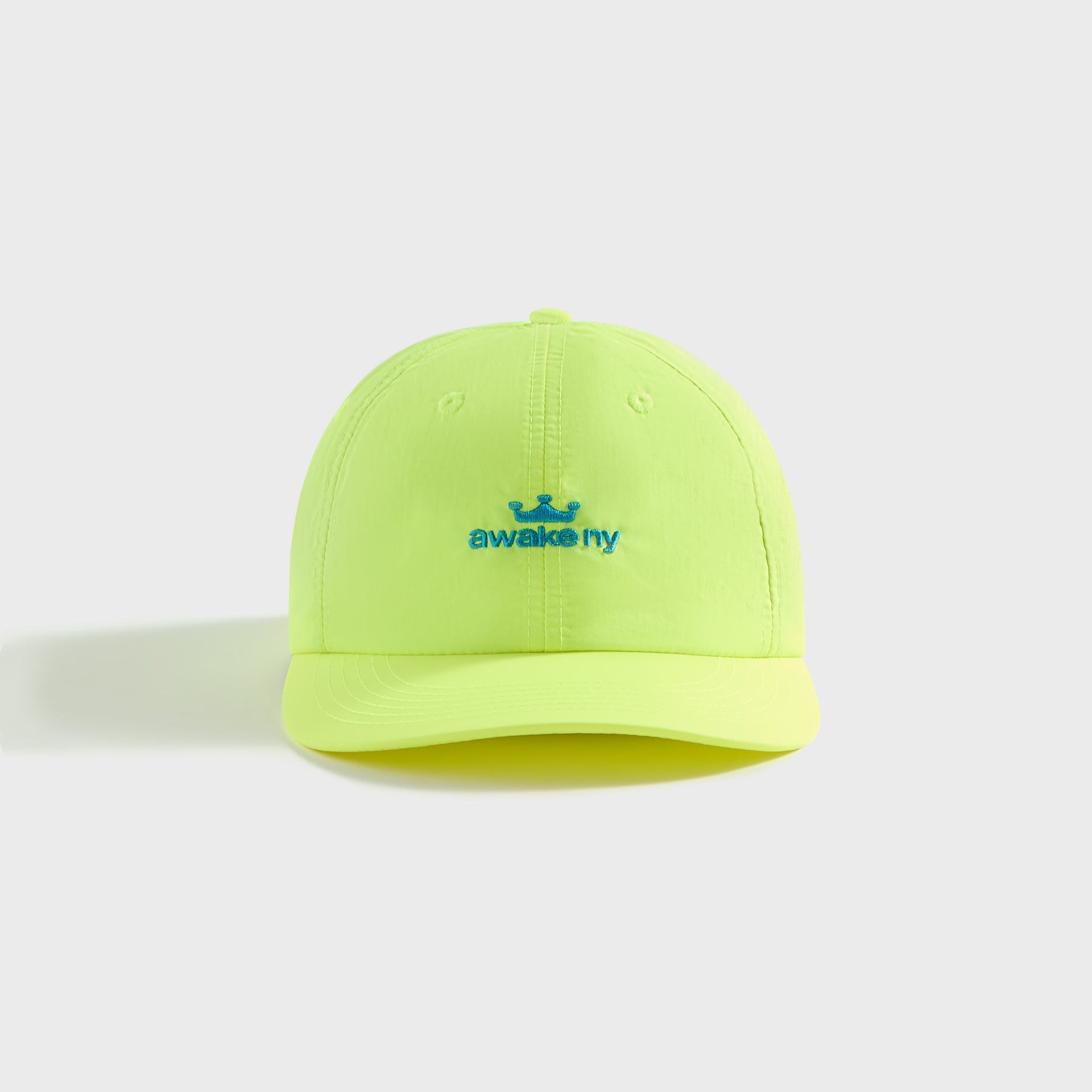 Awake NY Logo Nylon Cap in Lime Green