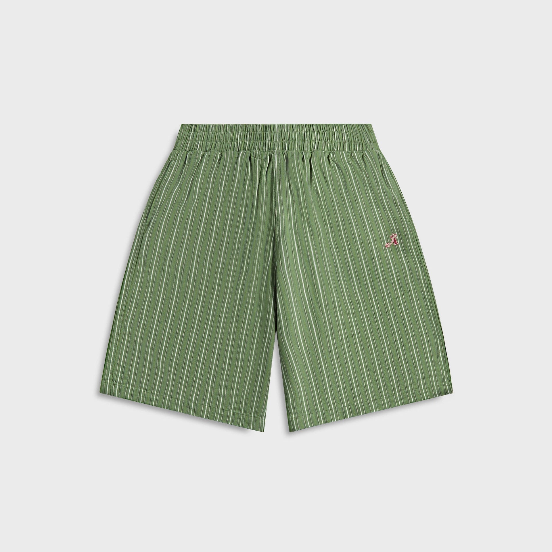 Awake NY Striped Shorts in Green