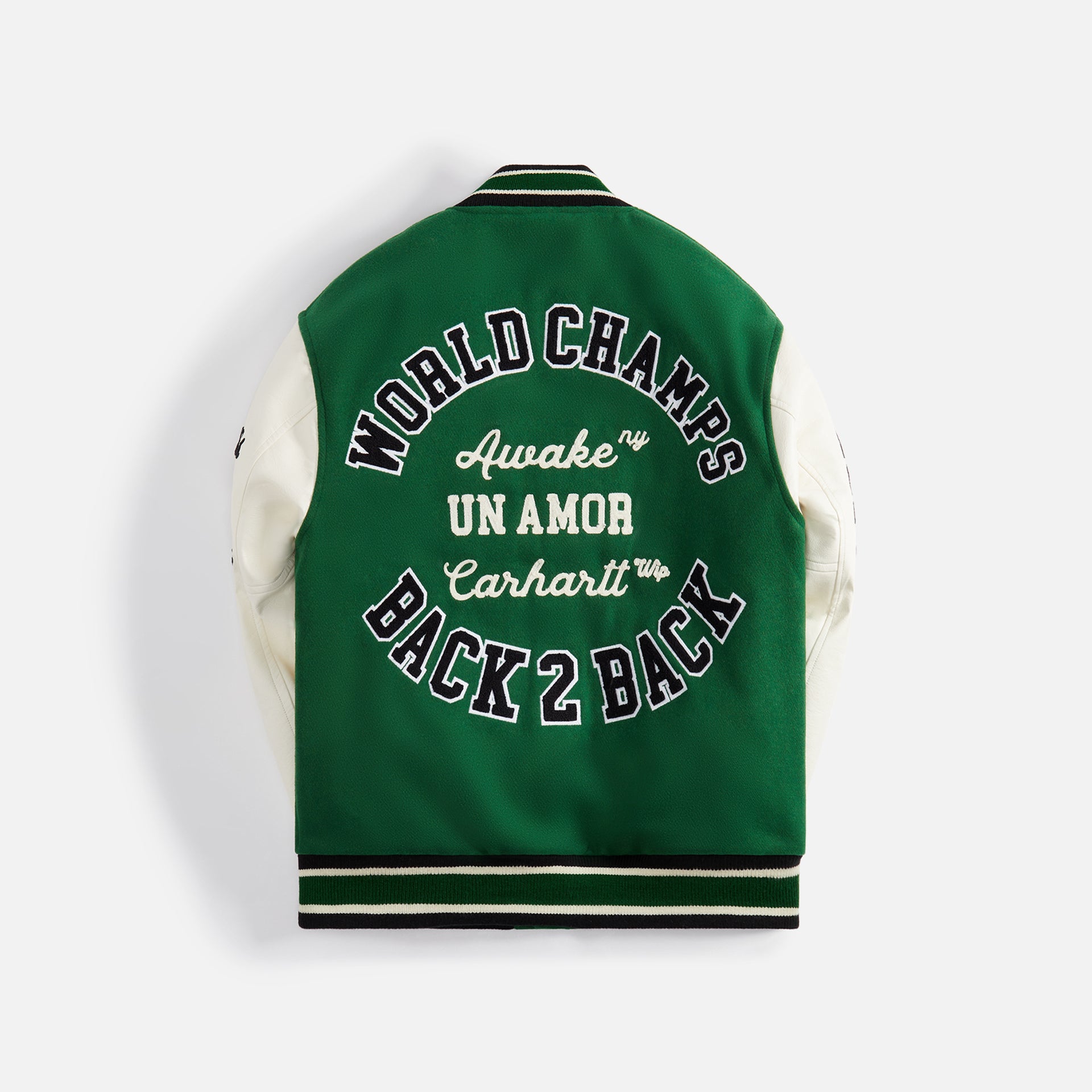 Awake NY x Carhartt WIP Teddy Jacket - Dark Green / Ivory