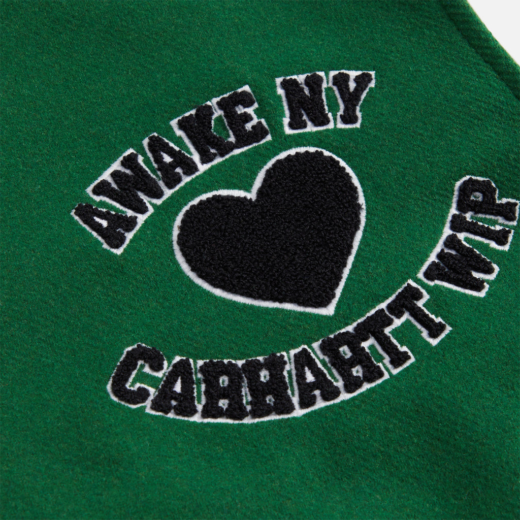 Awake NY x Carhartt WIP Teddy Jacket - Dark Green / Ivory – Kith