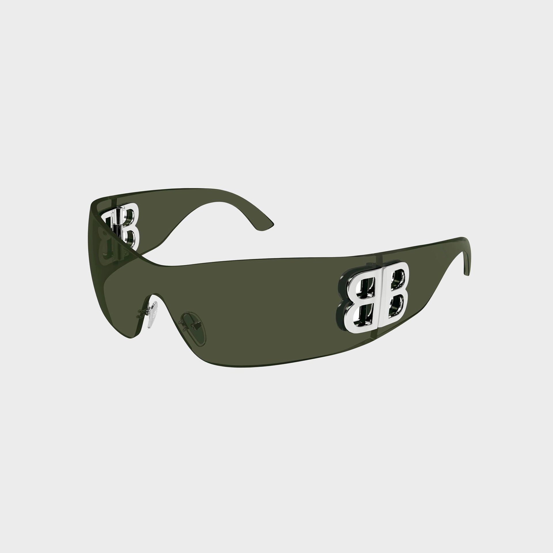 Balenciaga Mask Sunglasses - Green / Green