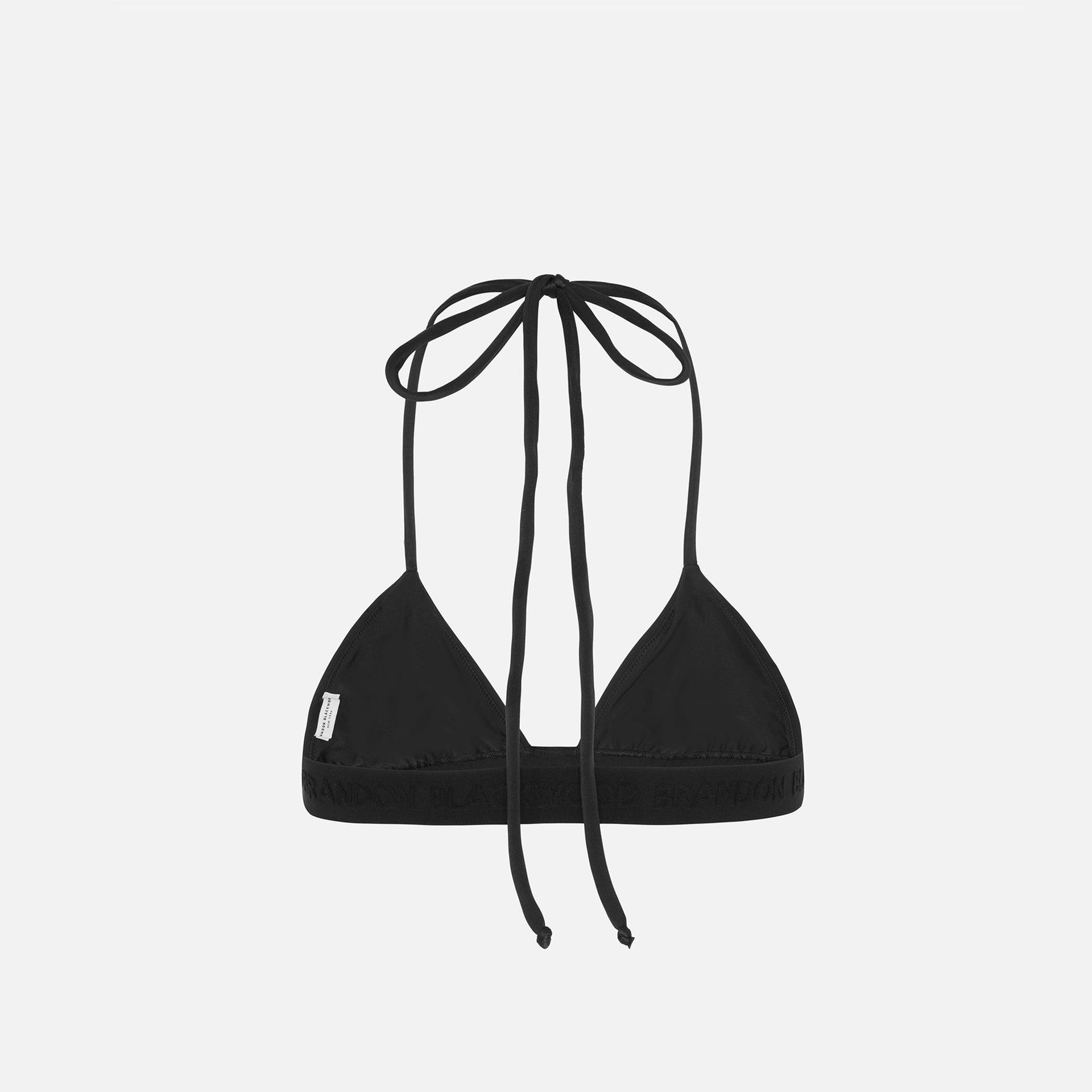 Brandon Blackwood Logo Halter Bikini Top - Black