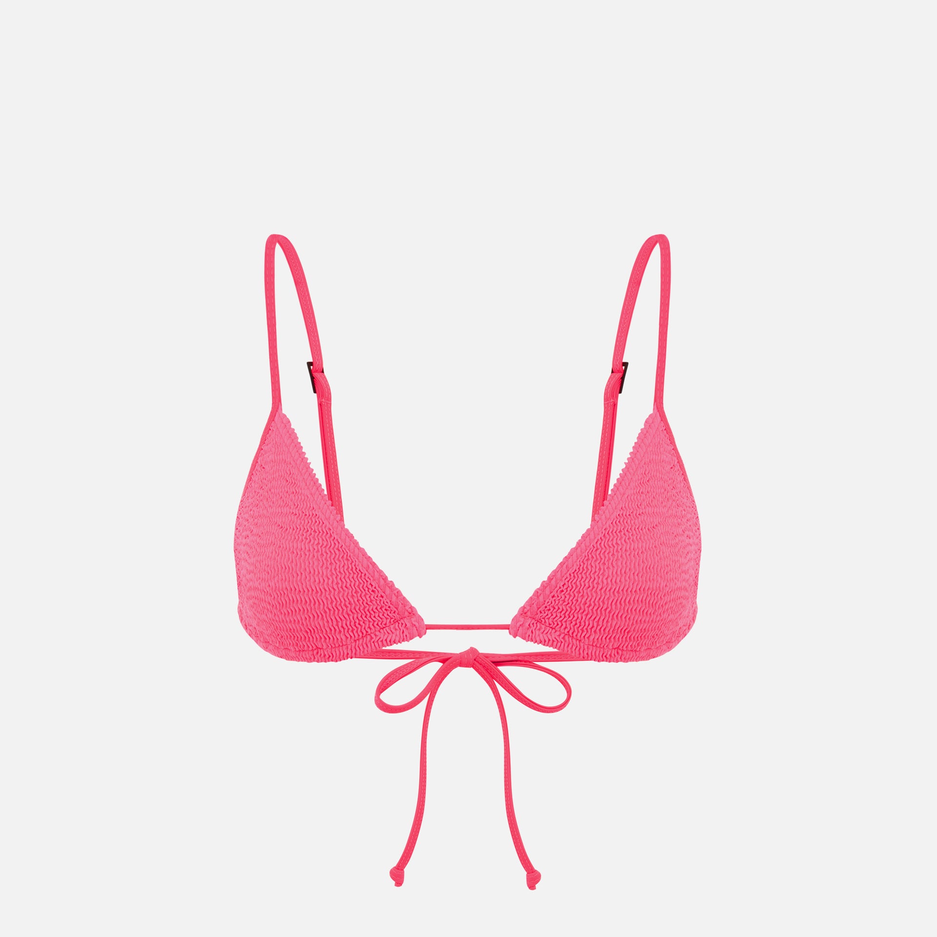 Bond Eye Luana Triangle Bikini Top - Neon Azalea