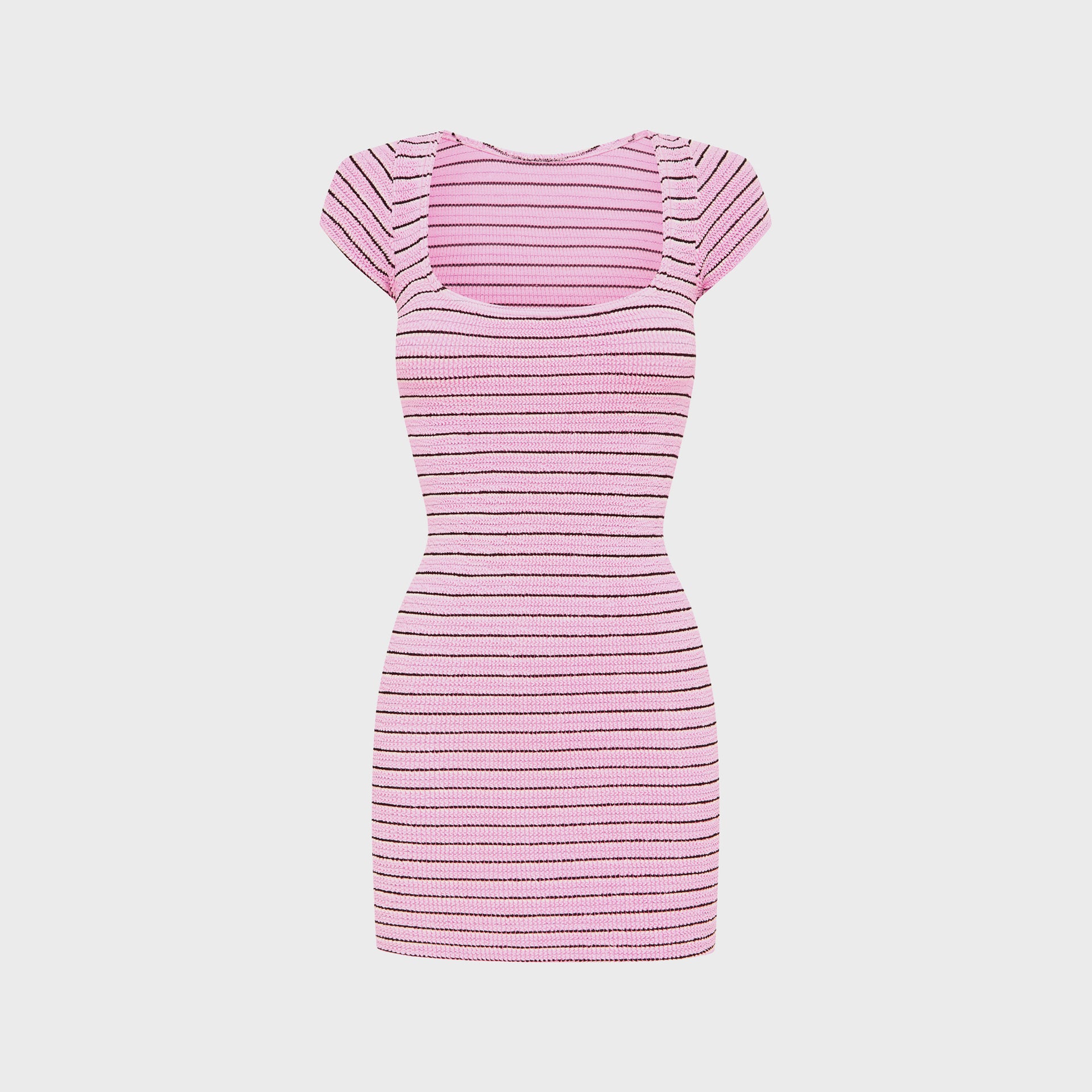 Bond Eye Jerrie Dress - Pastel Pink Stripe
