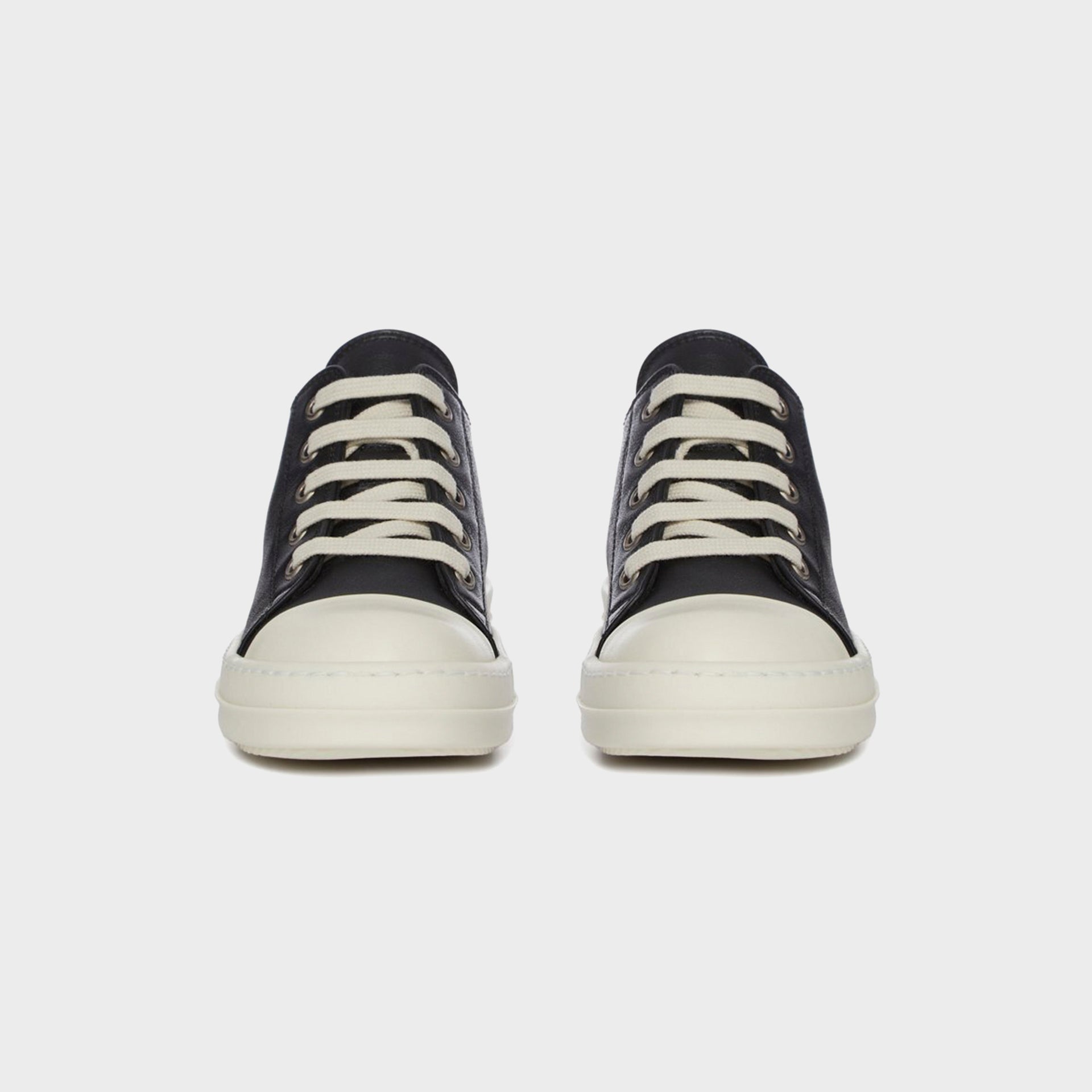 Rick Owens Kids Low Sneakers Scarpe in Pelle - Black / Milk / Milk