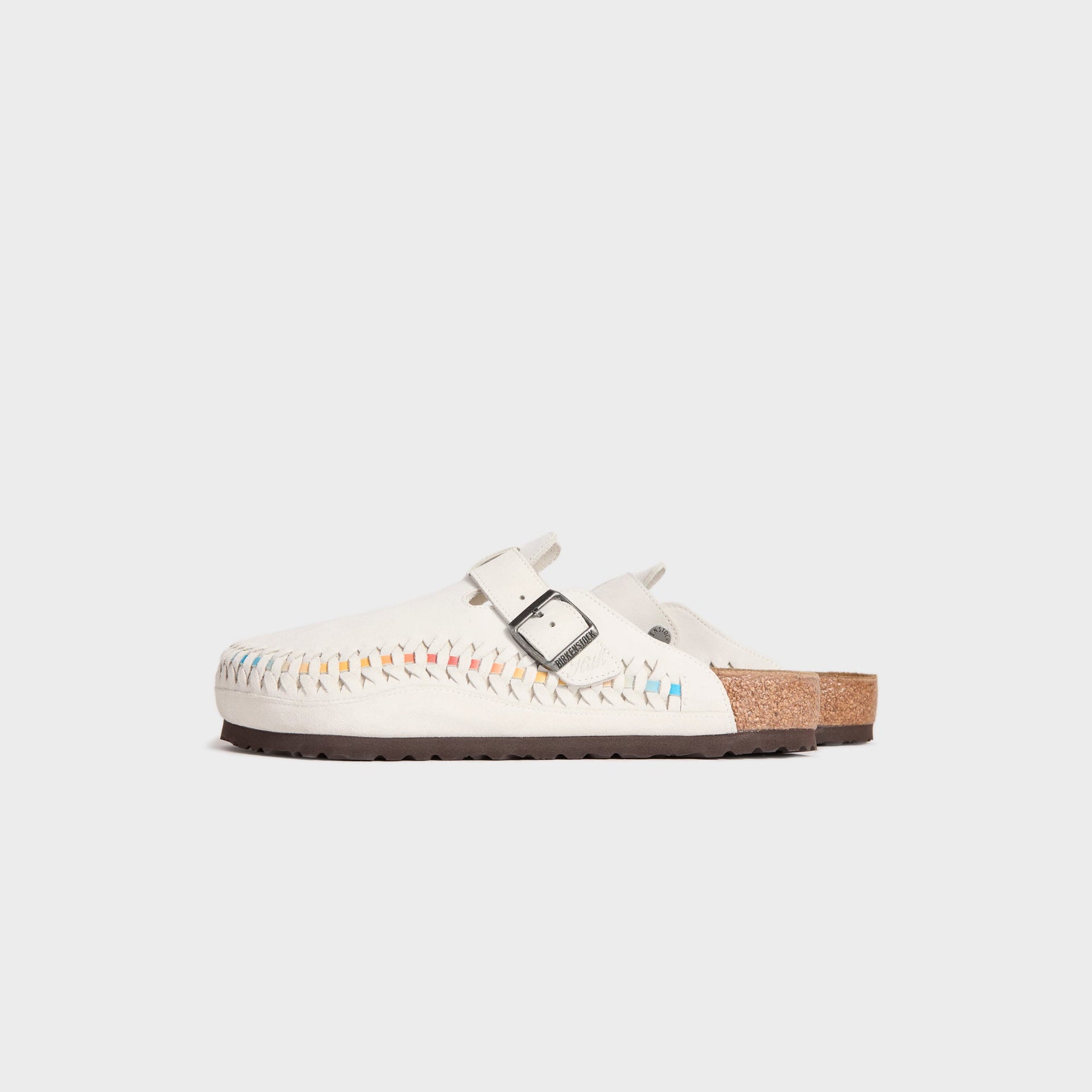 Kith for Birkenstock Suede Boston Braided - Antique White / Tie Dye