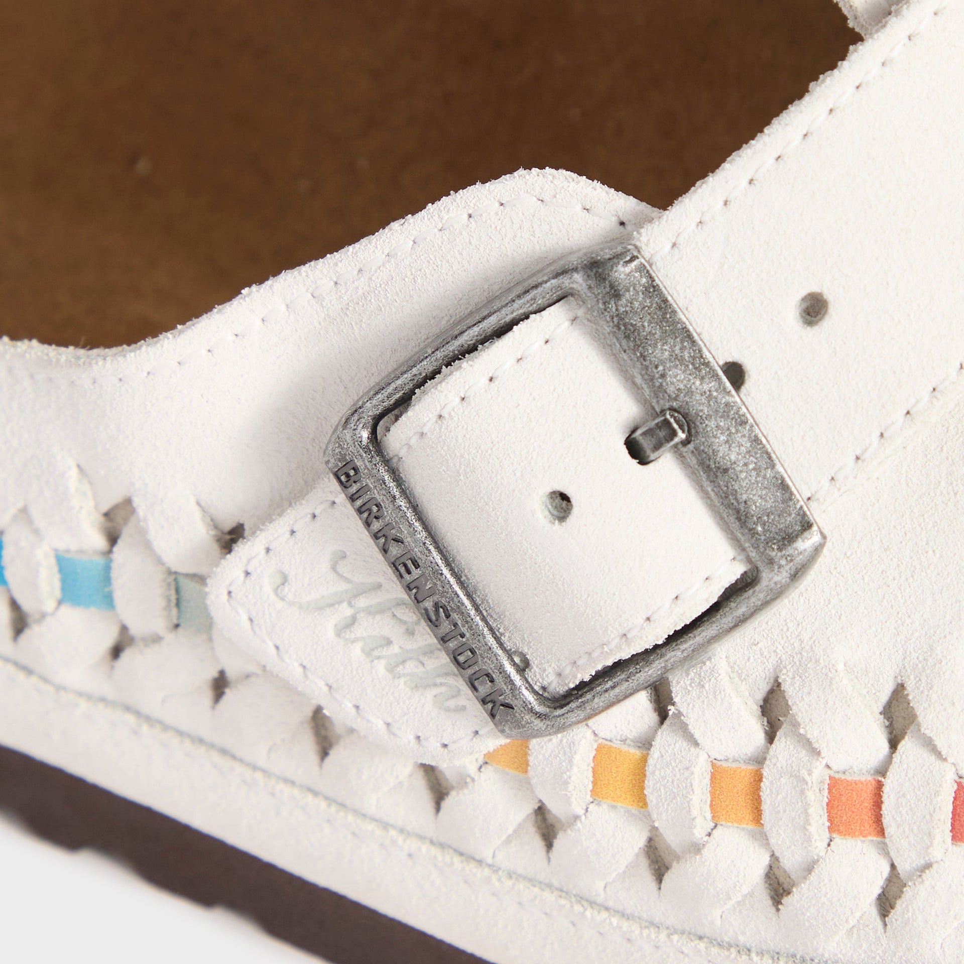 Kith for Birkenstock Suede Boston Braided - Antique White / Tie Dye
