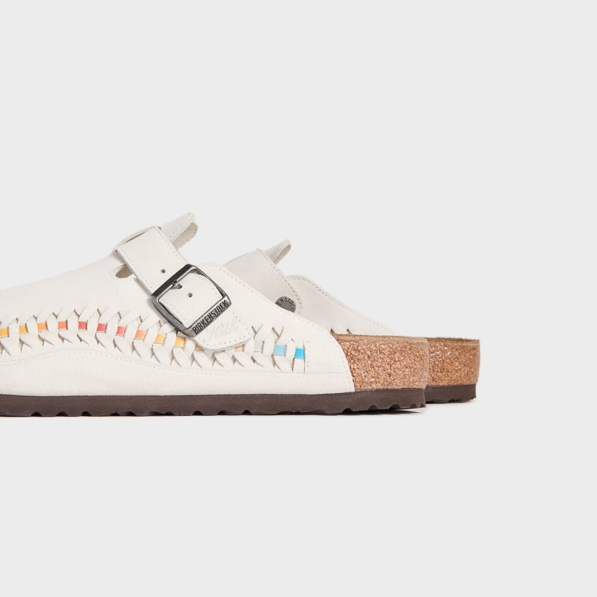 Kith for Birkenstock Suede Boston Braided - Antique White / Tie Dye