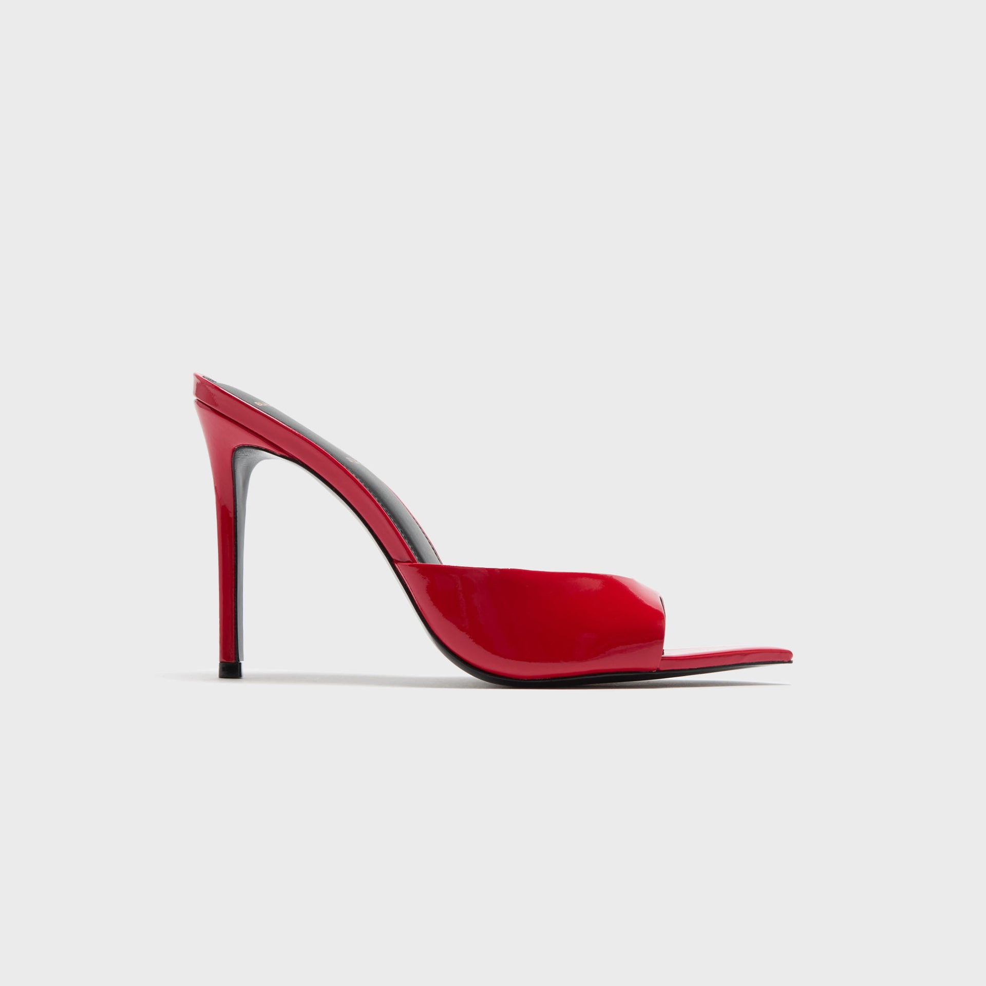 Black Suede Studio Brea Patent Leather Mule - Cherry