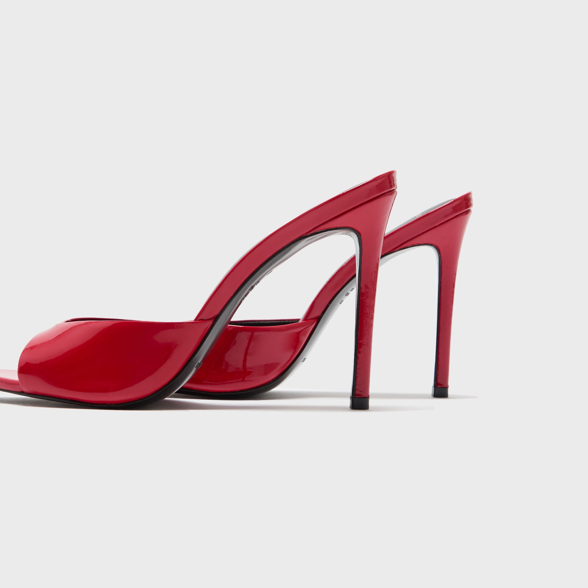 Black Suede Studio Brea Patent Leather Mule - Cherry