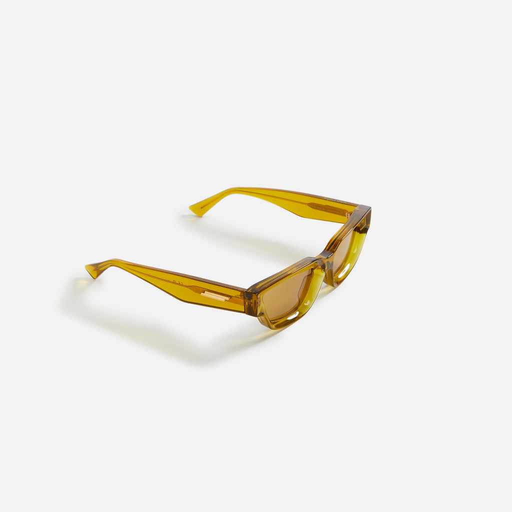 Bottega Veneta Metal Aviator Sunglasses - Gold Frame / Yellow Lens – Kith