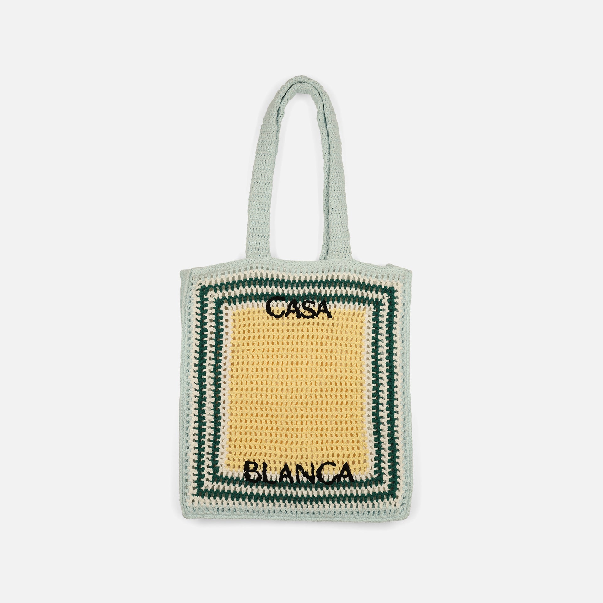 Casablanca Cotton Crochet Bag - Yellow Multi