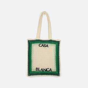 Casablanca Cotton Crochet Bag - Green Multi