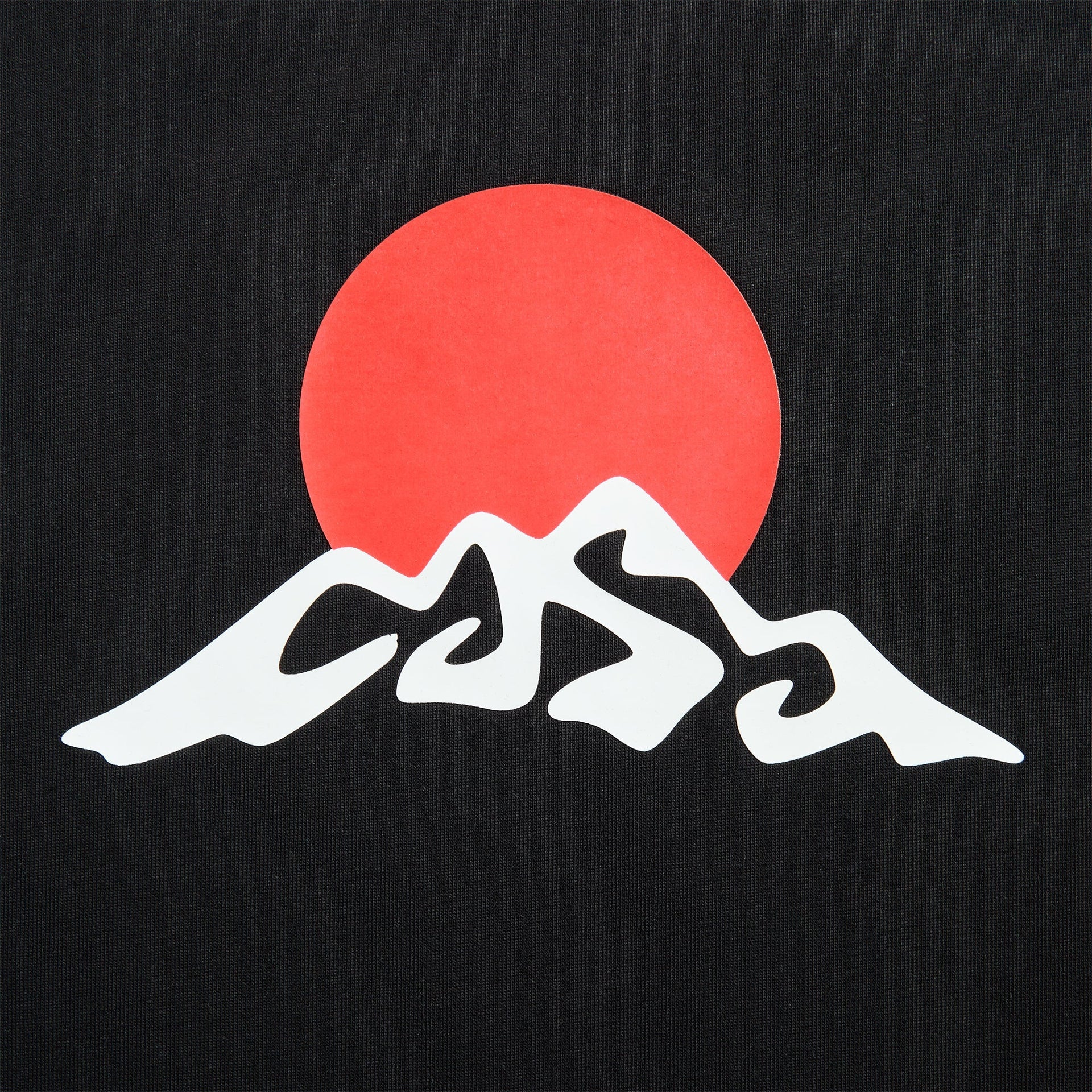 Casablanca Montagne White Snow Printed Tee in Black