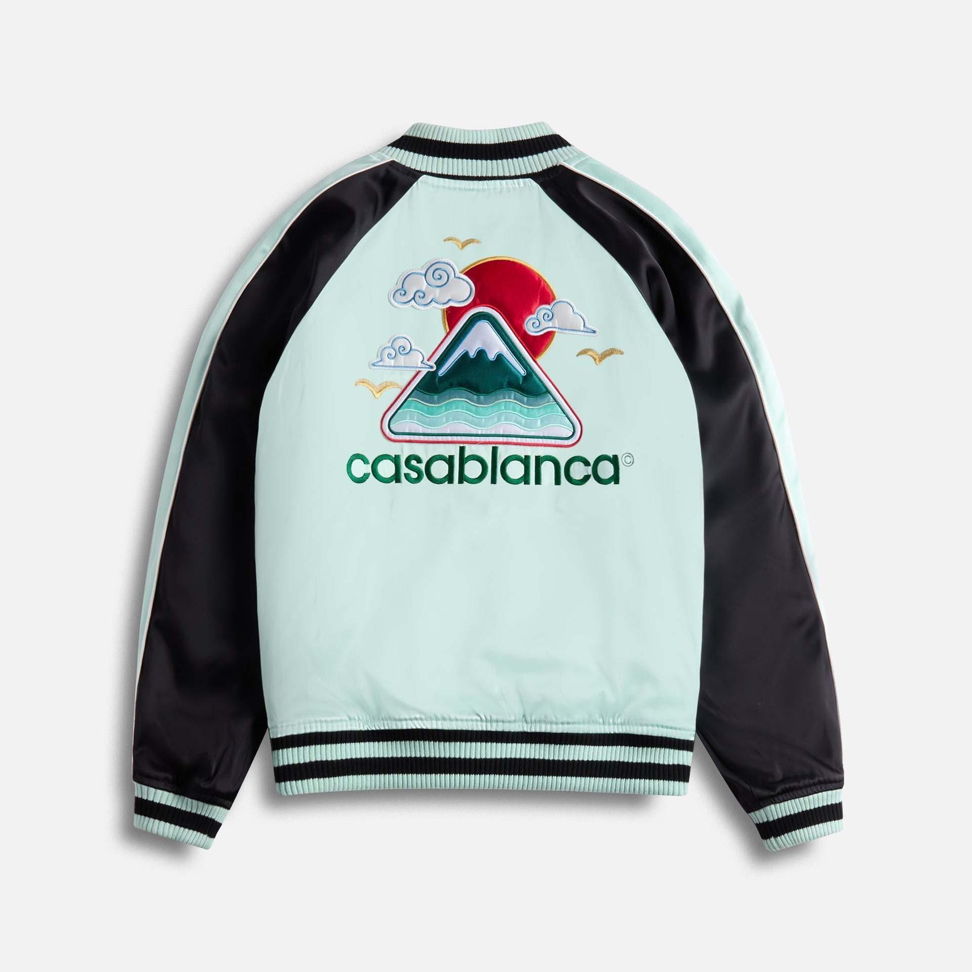 Casablanca Bomber Jacket in Satin Mint