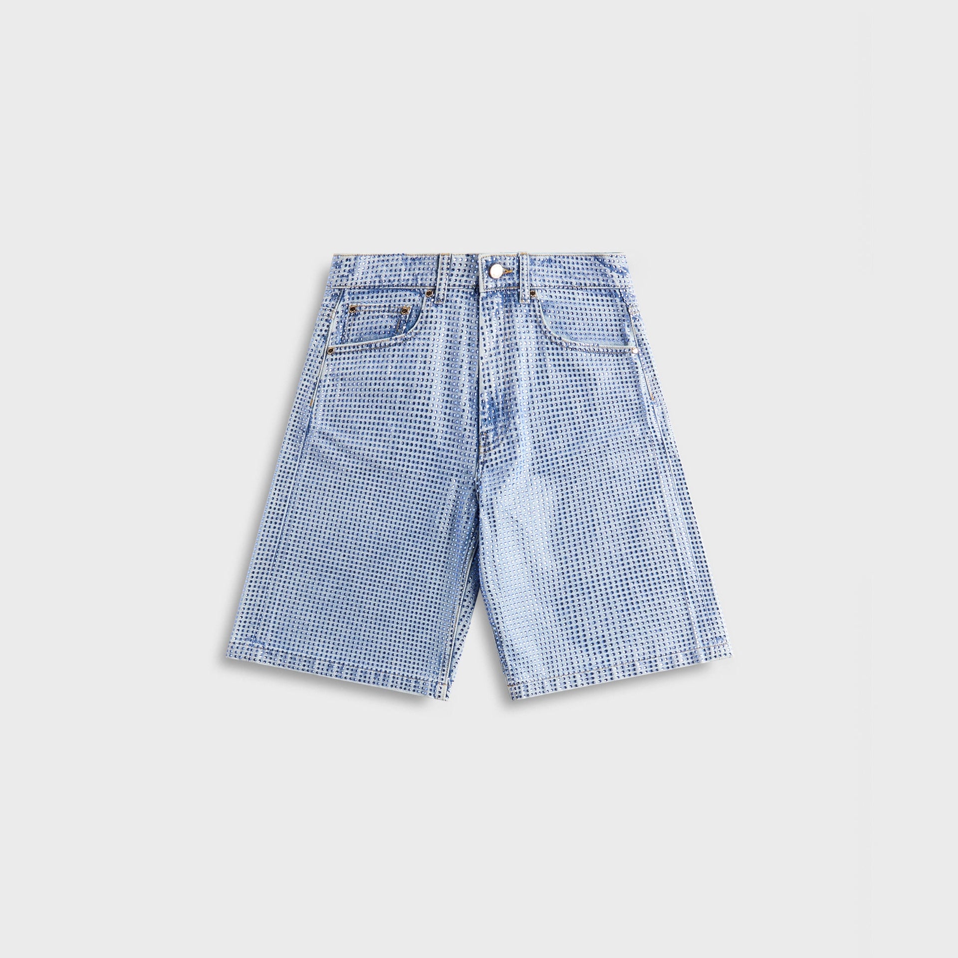 Casablanca Denim Hotfix Short in Mid Wash