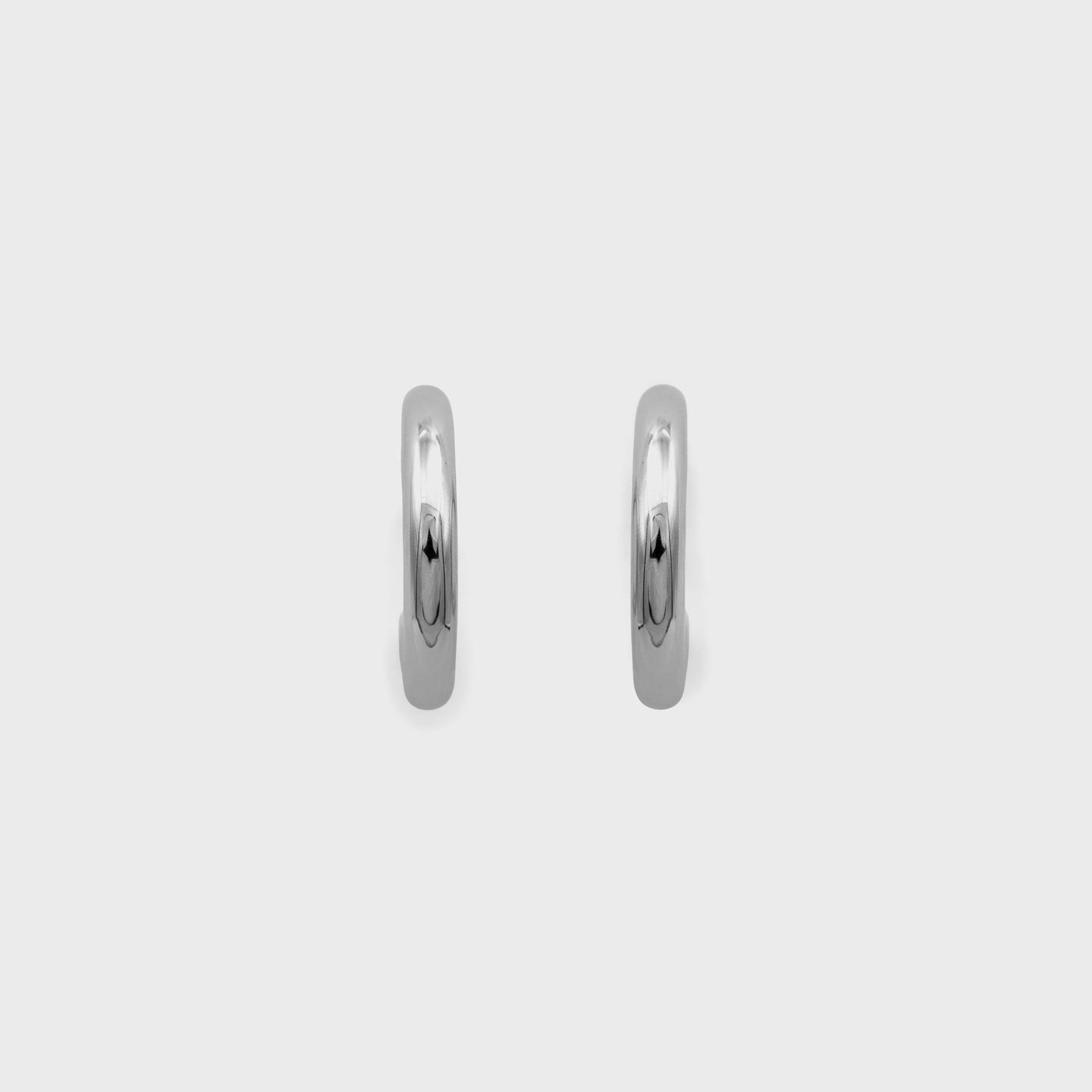 Black Suede Studio Classic Hoop - Silver / Gold