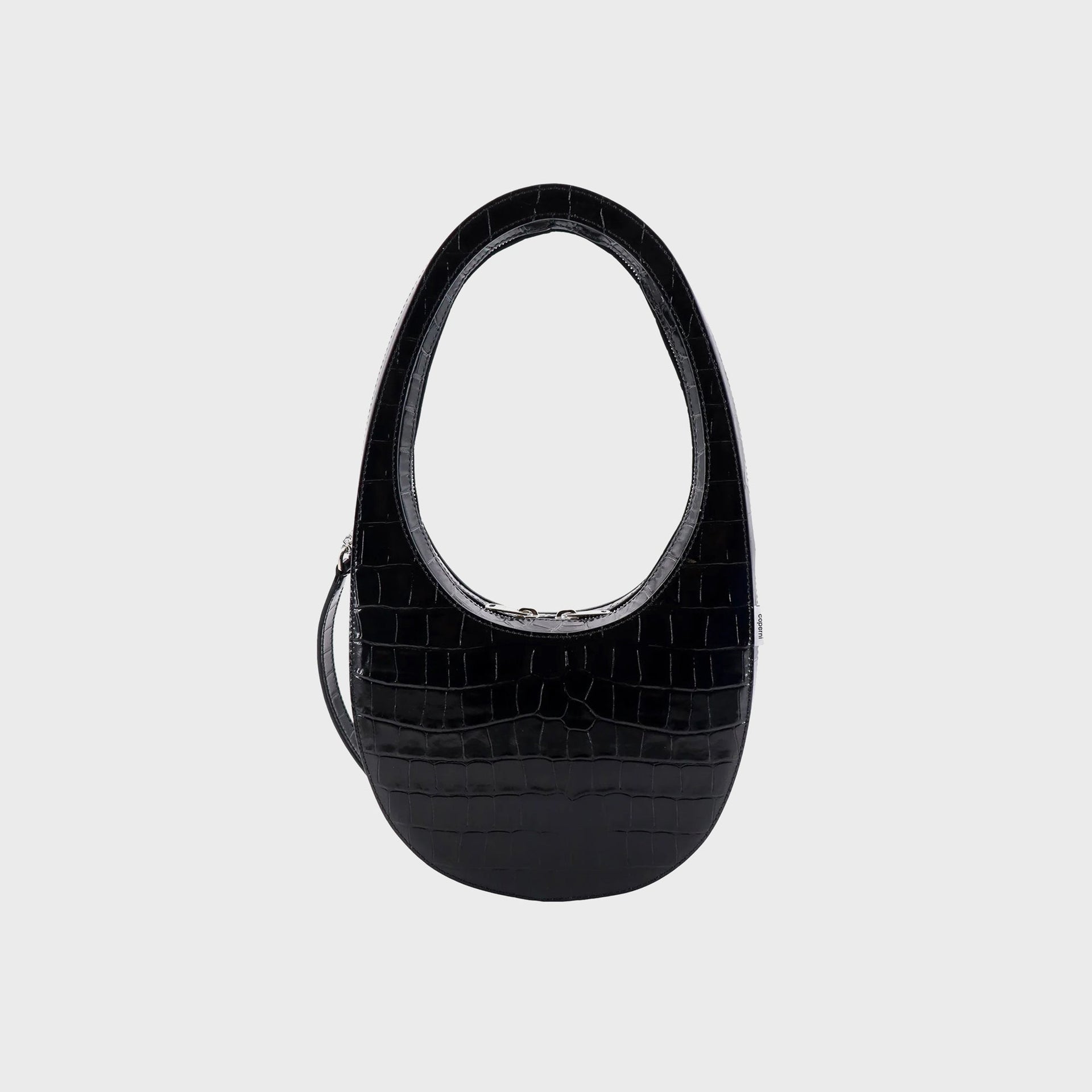 Coperni Python Embossed Swipe Bag in Black