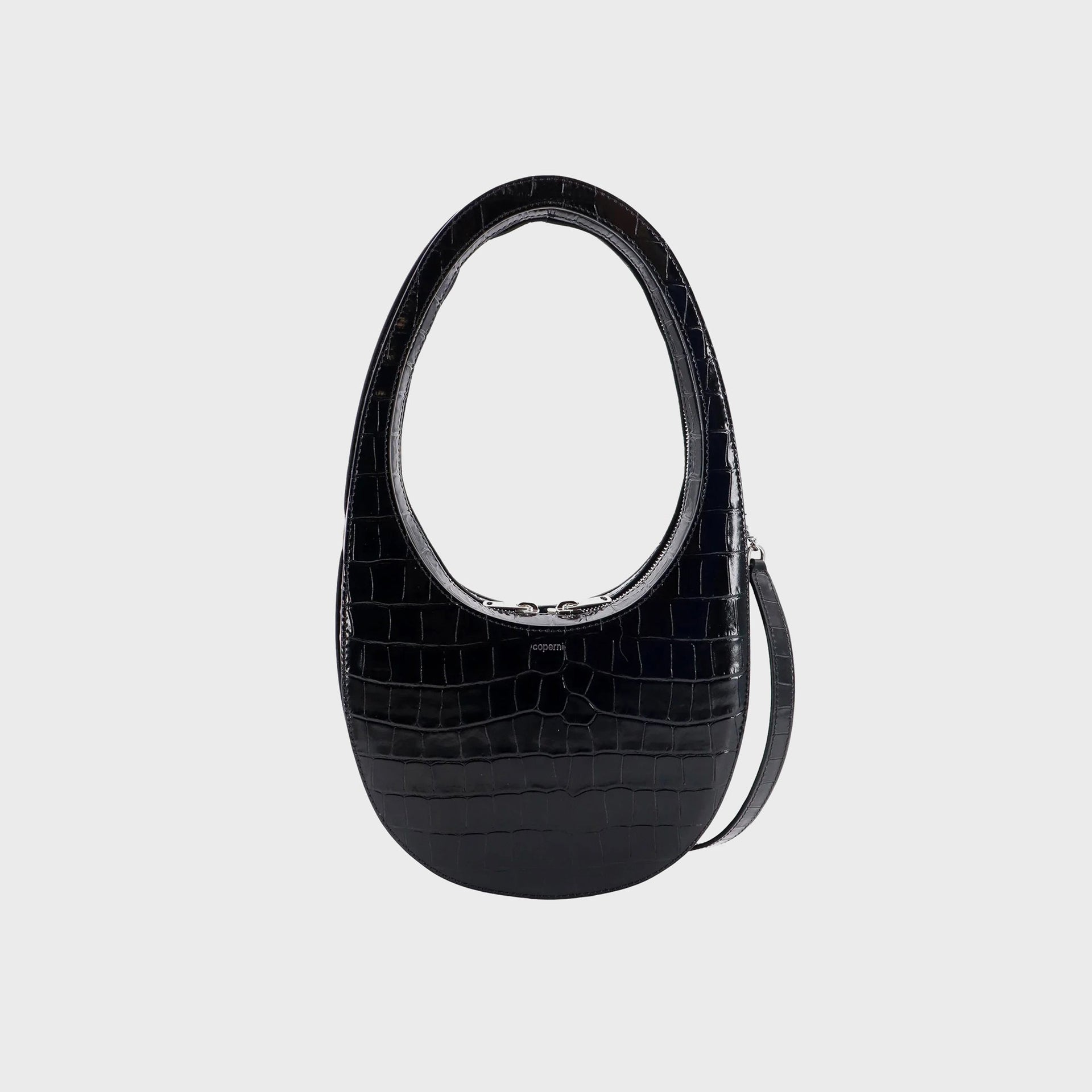 Coperni Python Embossed Swipe Bag in Black