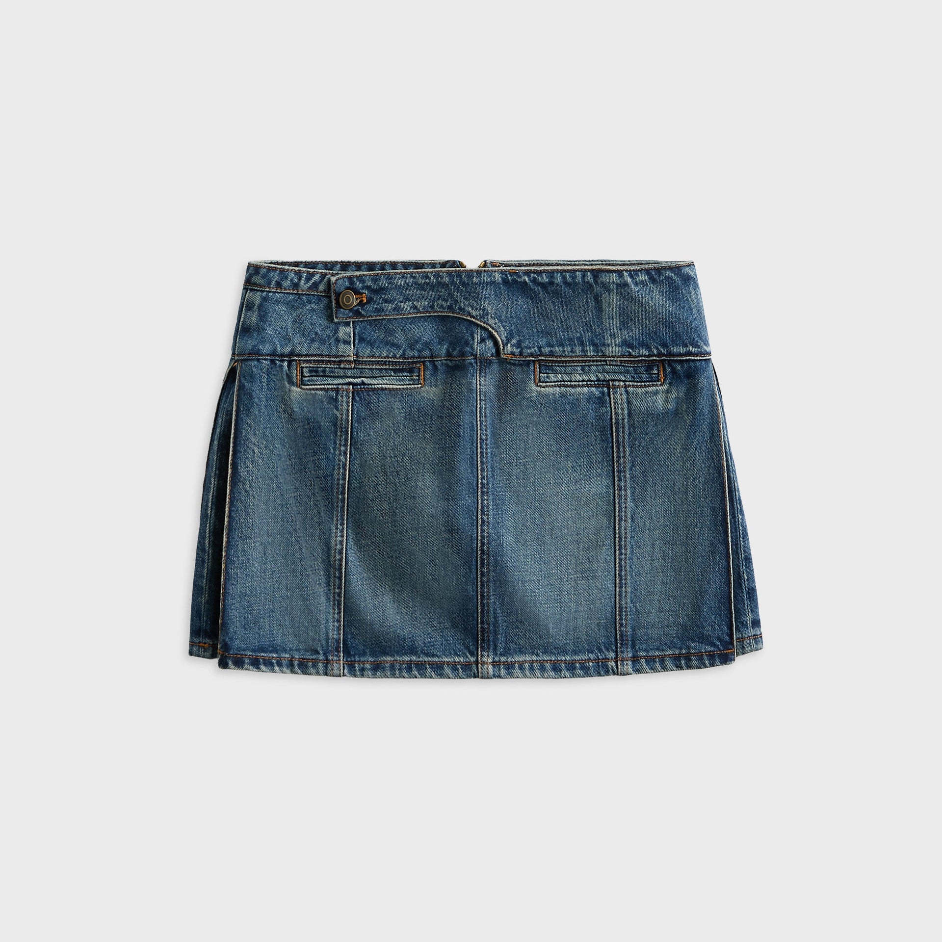 Coperni Yoke Denim Skirt - Blue Winter