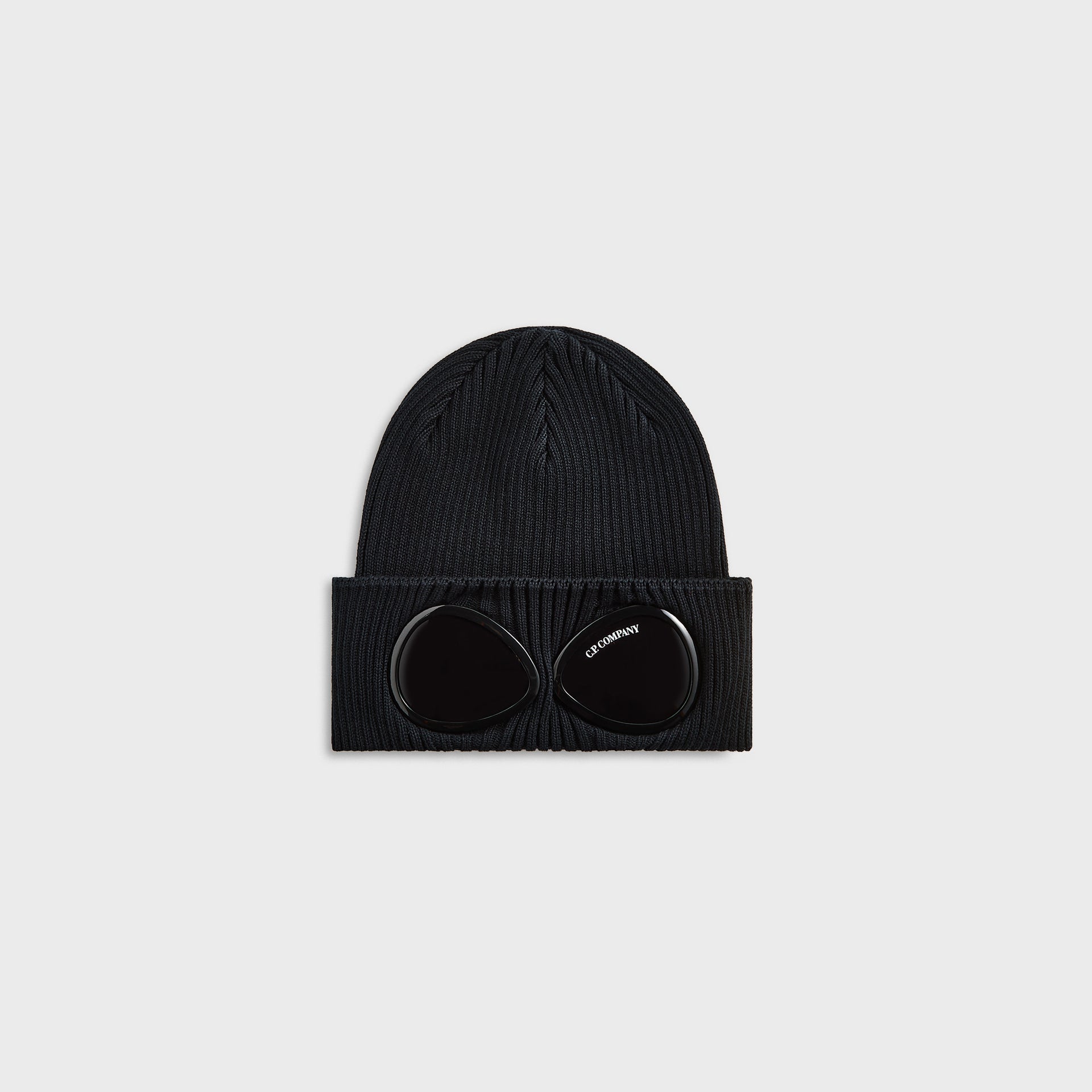 C.P. Company Extra-Fine Merino Wool Goggle Beanie - Total Eclipse
