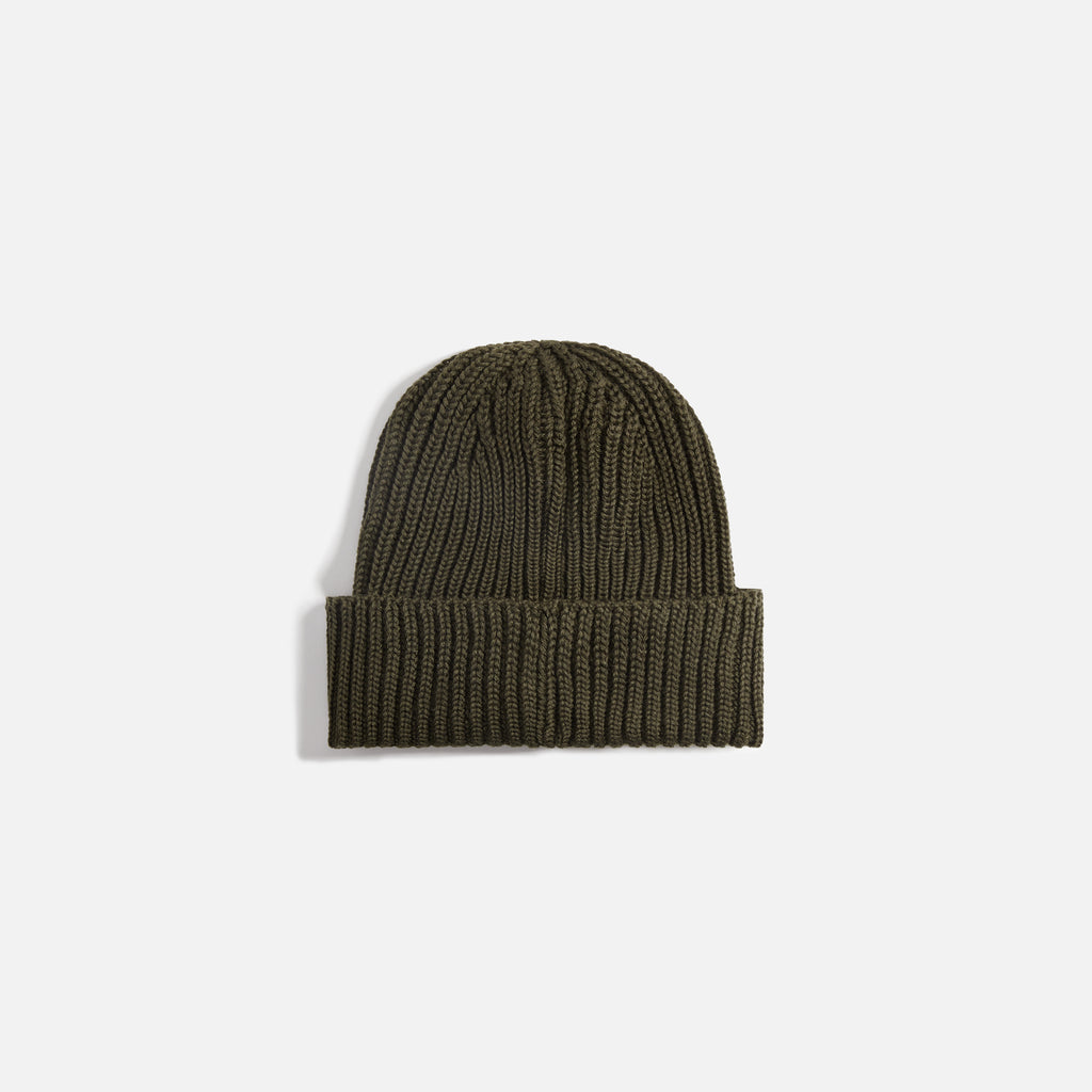 C.P. Company Military Green Ribbed Beanie - Ferraris Boutique