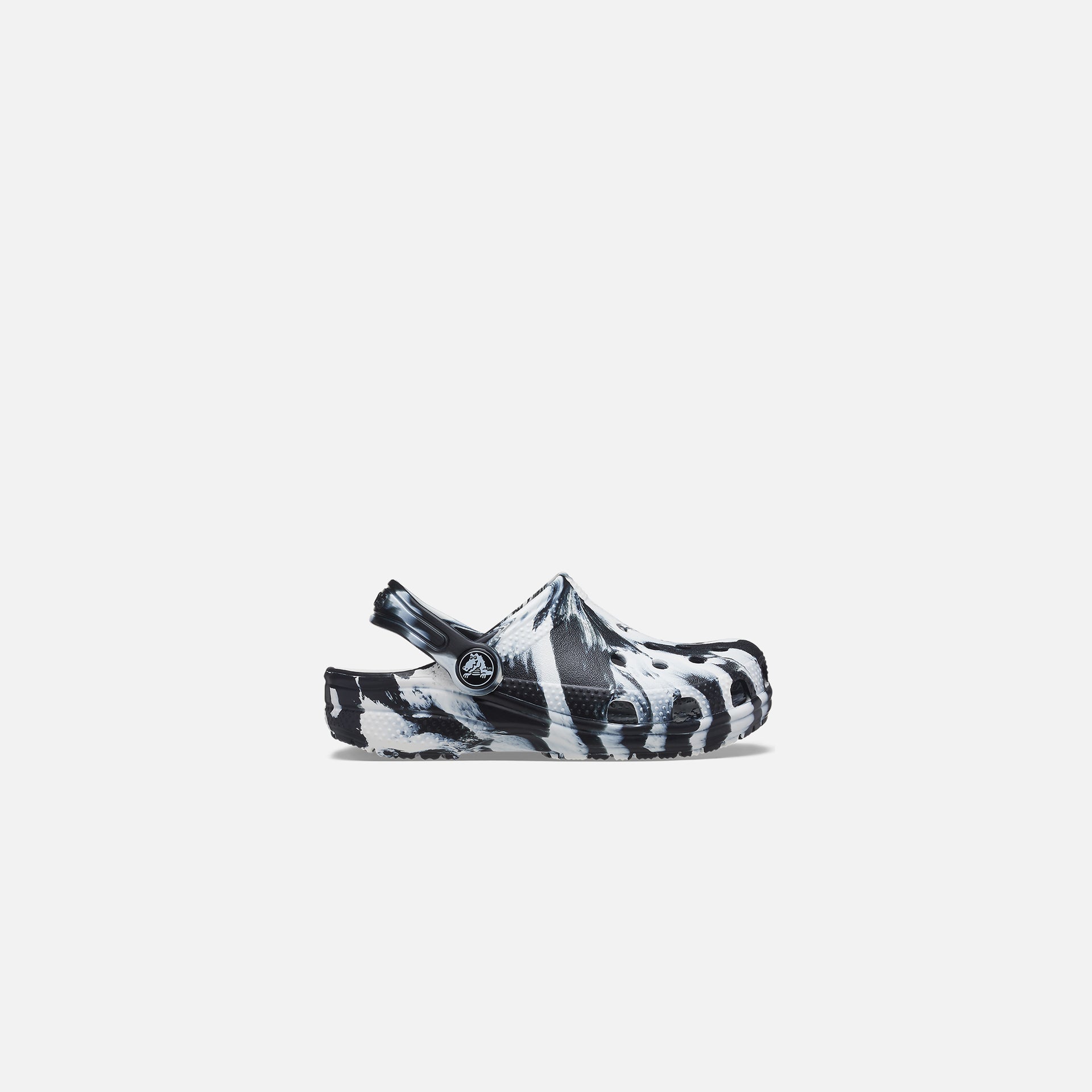 Crocs Kids Classic Marbled Clog - Black / White