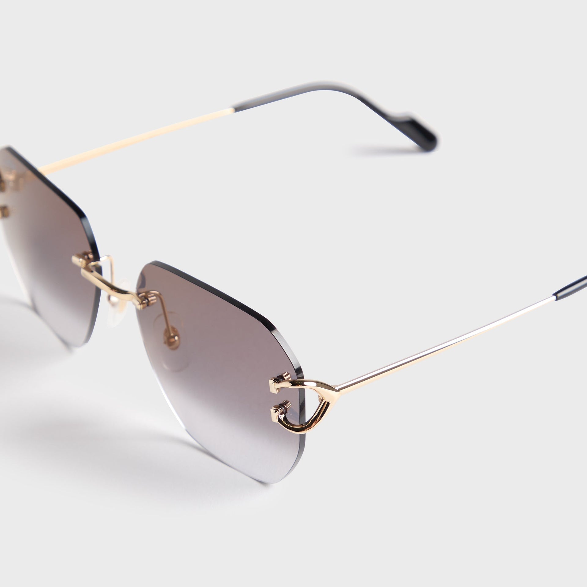 Cartier Ct0394Sin001 58 Sunglass Unisex Metal in Shniy Gold