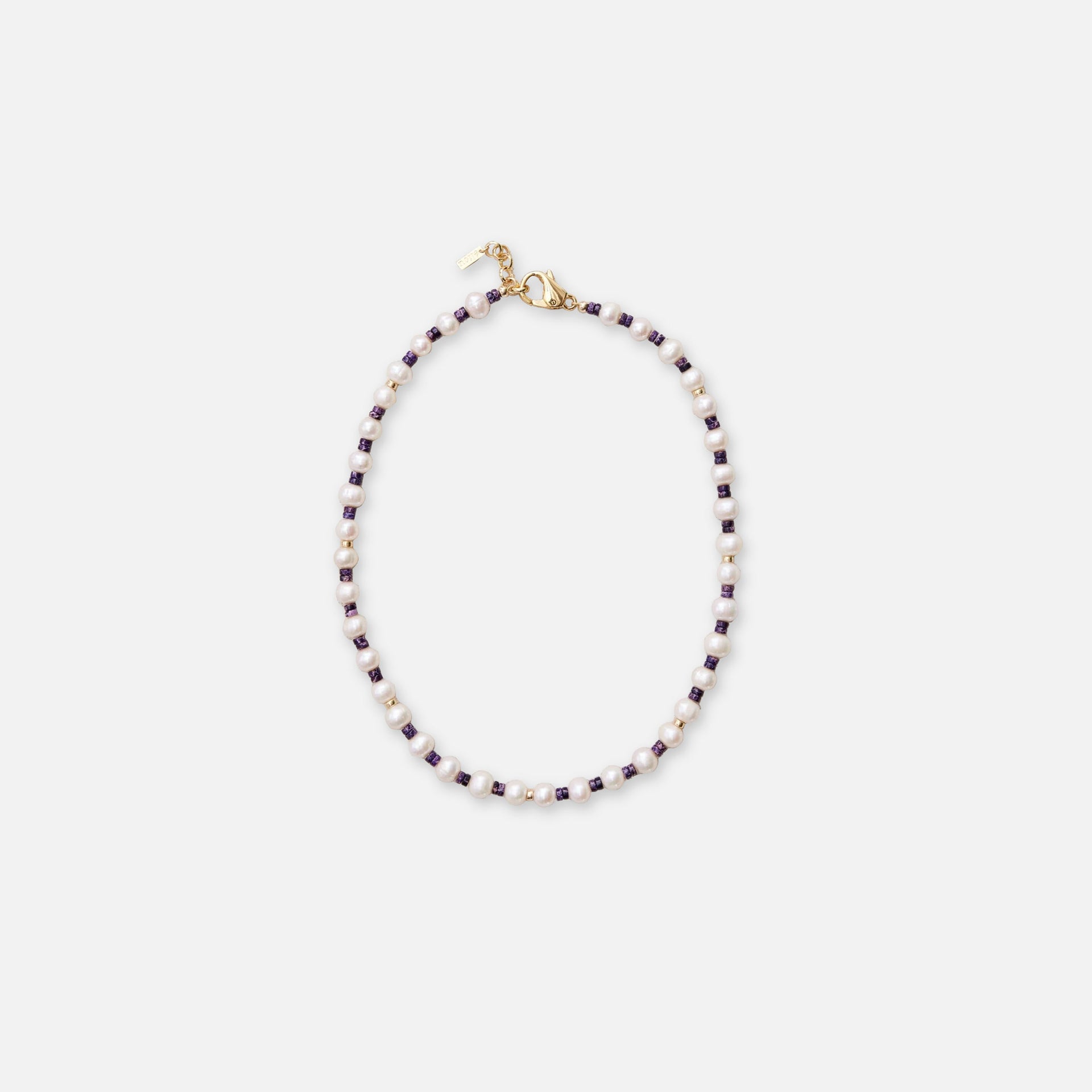 Eliou Fern Necklace - Purple / Pearl