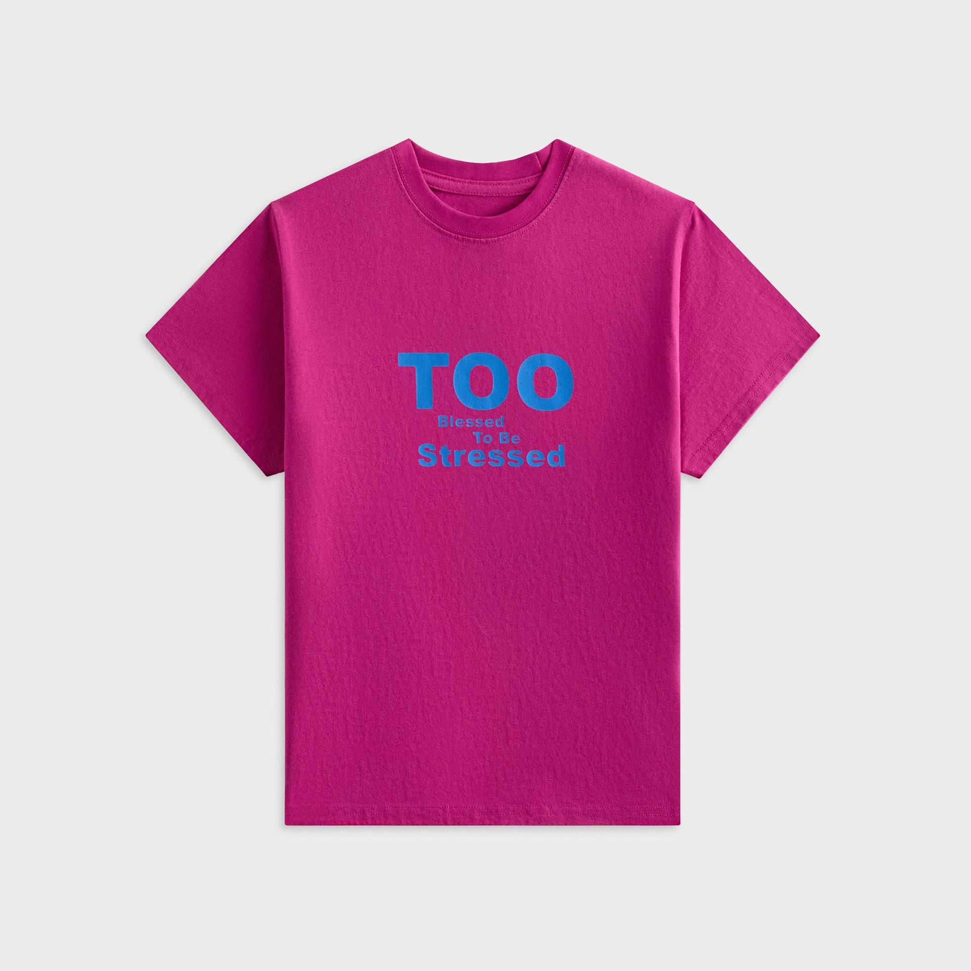 GUIZIO Too Blessed to Be Stressed Baby Tee - Purple