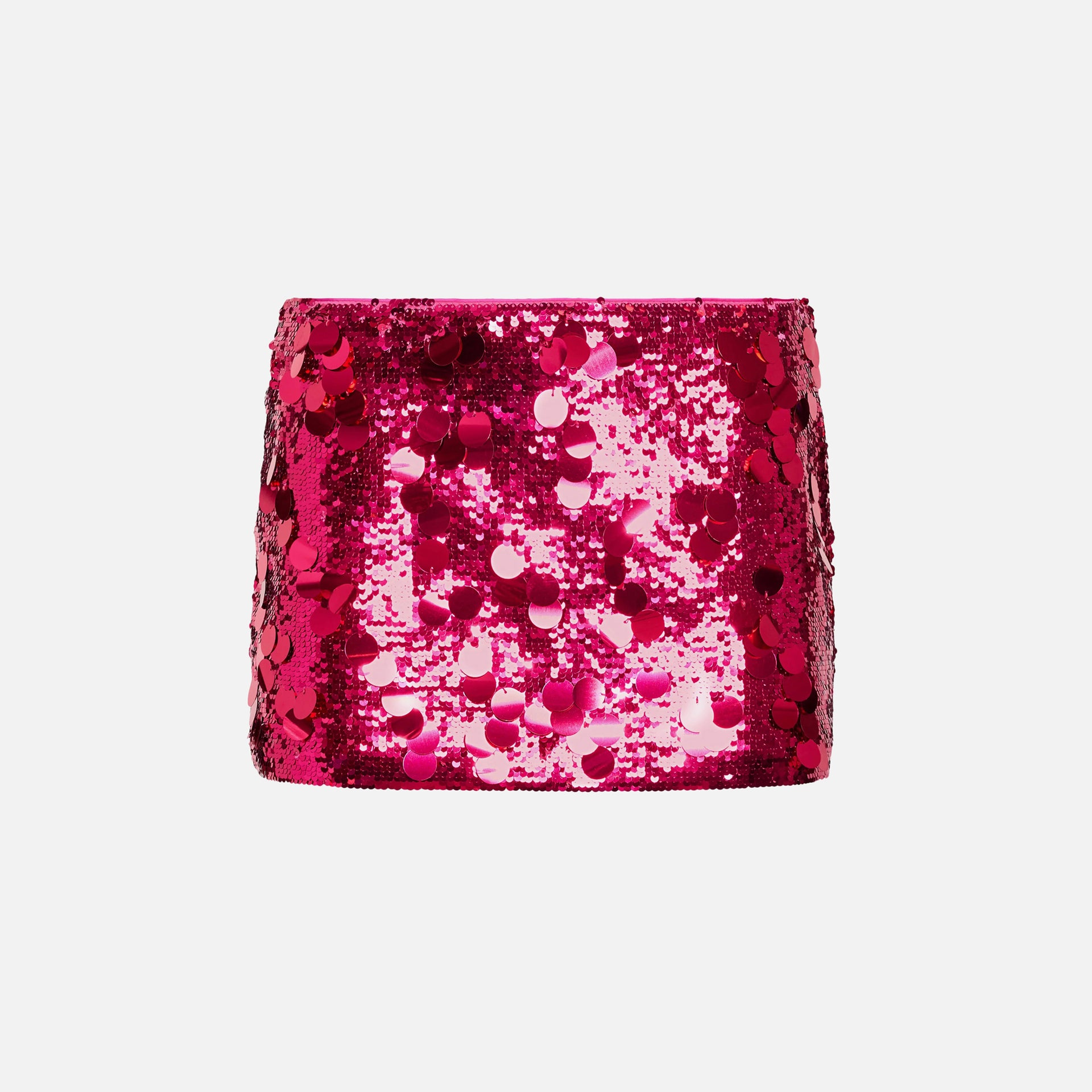 GUIZIO Low Rise Paillette Skirt - Fatale Pink