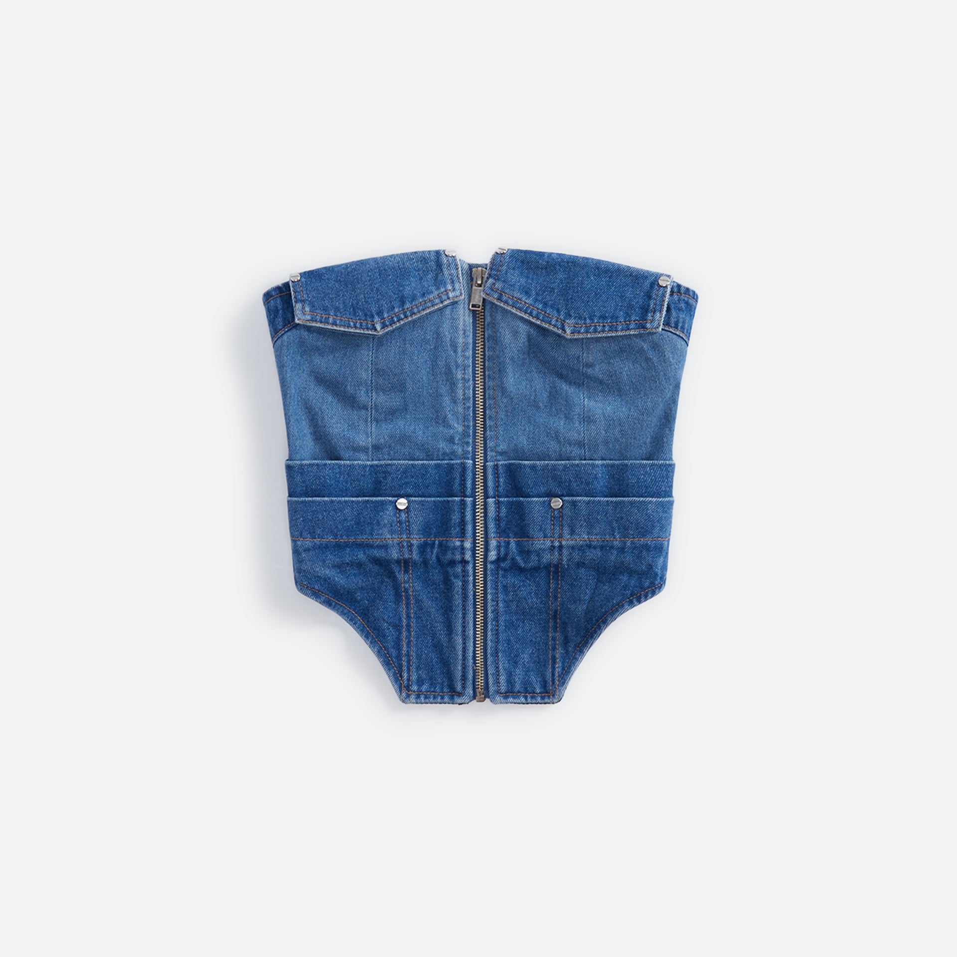 Dion Lee Workwear Denim Corset - Washed Blue