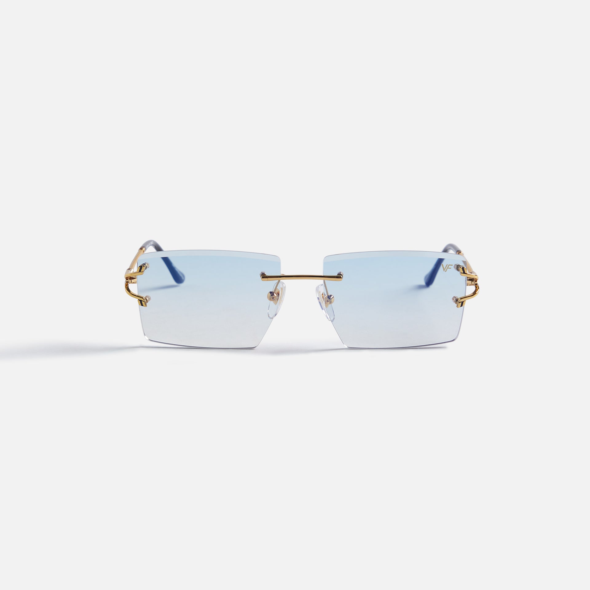 Vintage Frames Icon 24Kt Yellow Gold in Sky Blue Gradient